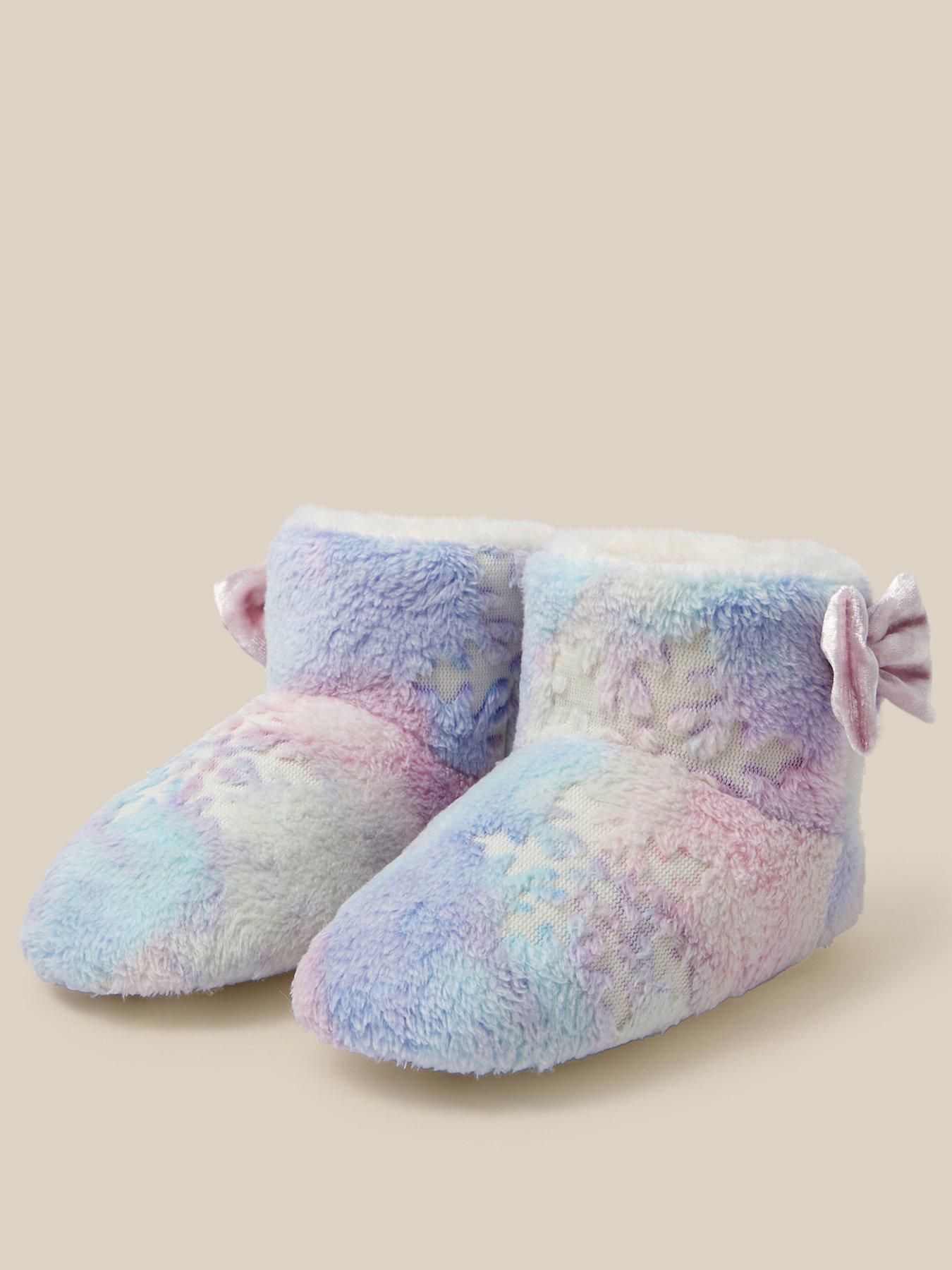 Image 2 of 3 of Monsoon Girls Snowflake Bow Slipper Boots - Multi