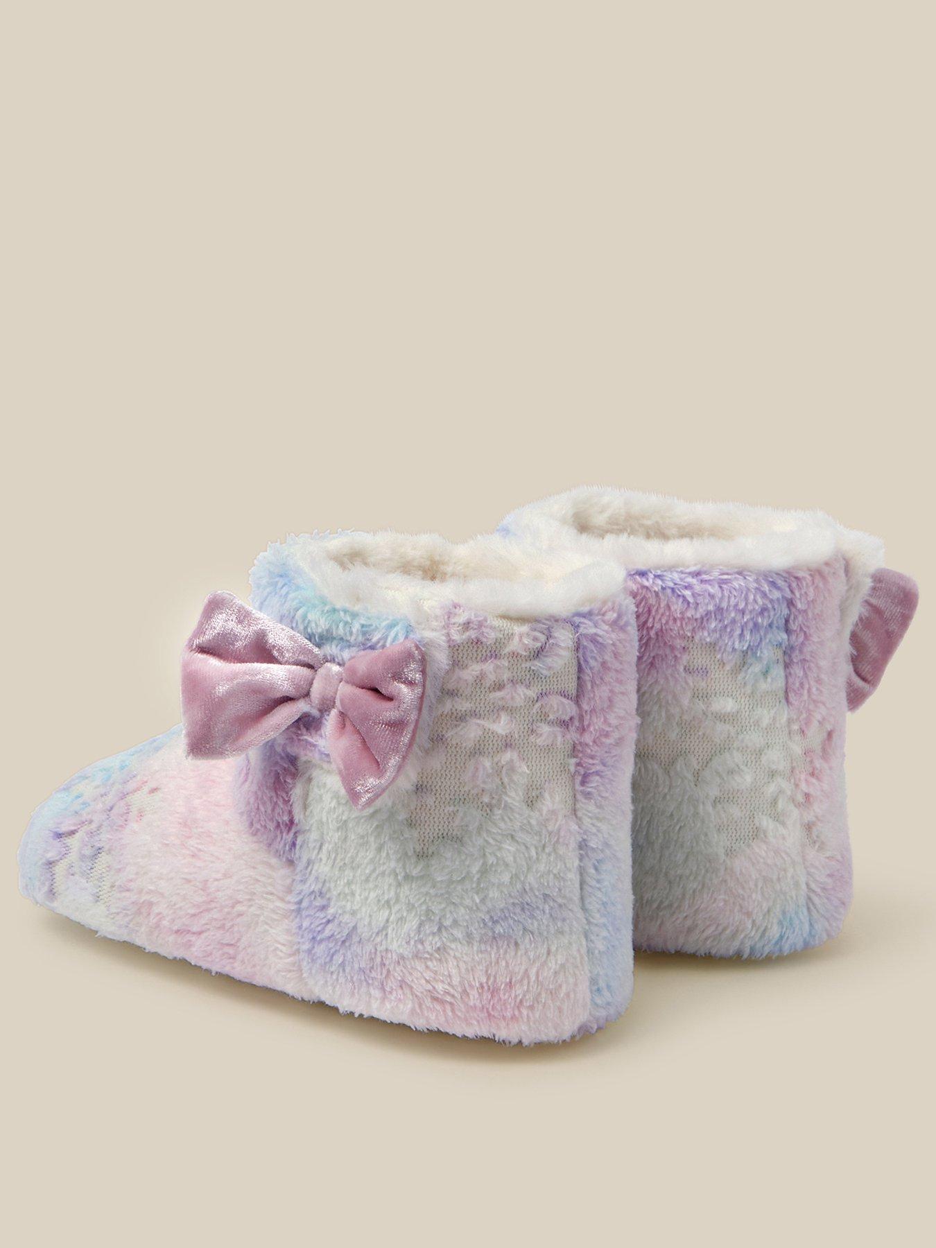 Image 3 of 3 of Monsoon Girls Snowflake Bow Slipper Boots - Multi