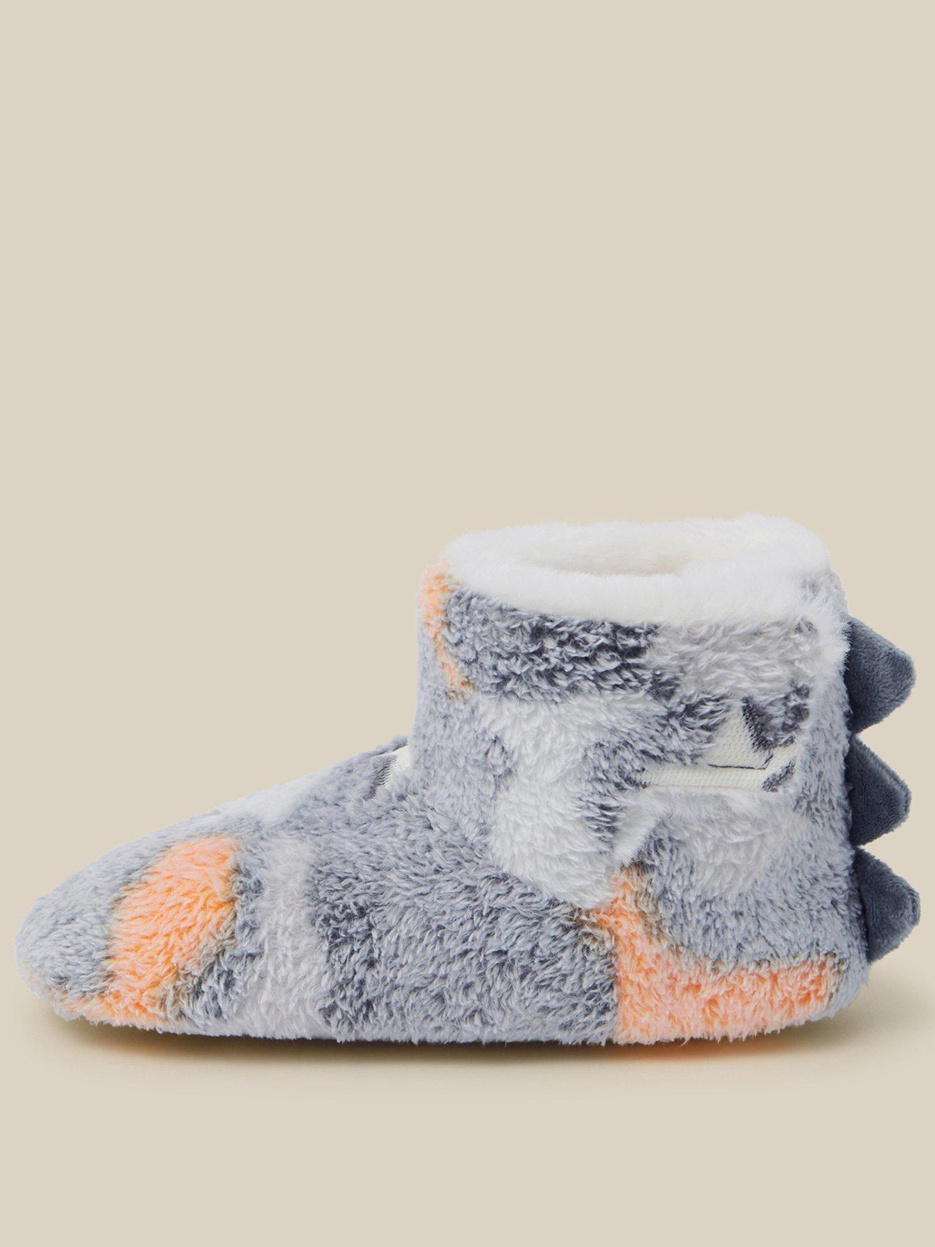 Image 1 of 3 of Monsoon Boys Glow In The Dark Dino Ankle Slippers - Multi
