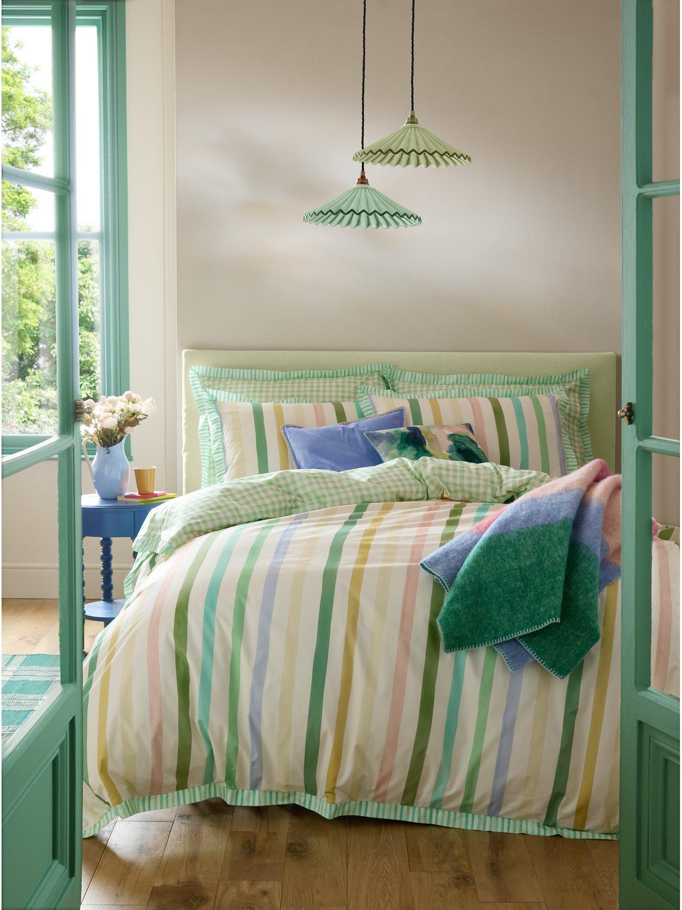Bluebellgray Sunday Stripe Super King Quilt Set 260cm X 220cm