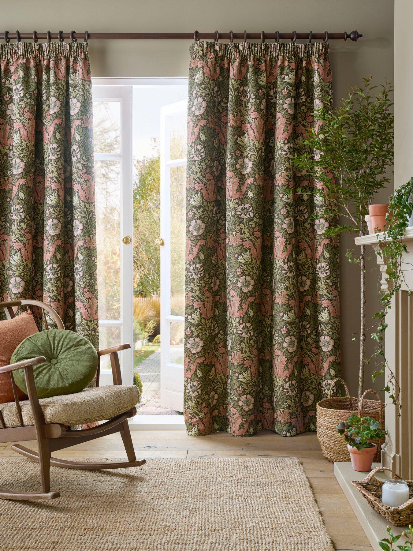William Morris at Home Compton Lined Pencil Pleat Curtains