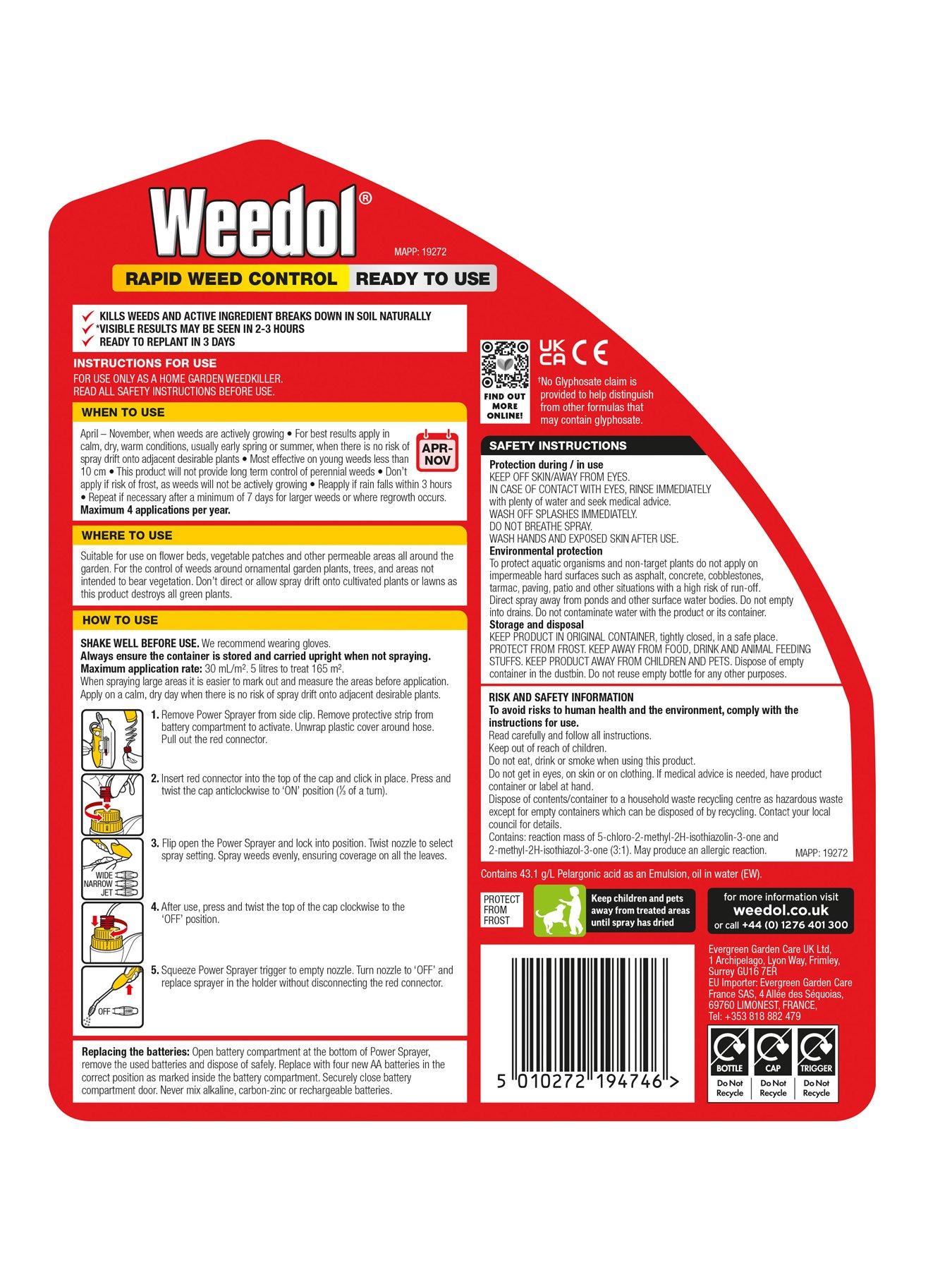 Image 2 of 5 of Weedol Weedol Rapid Rtu Power Spray 5L