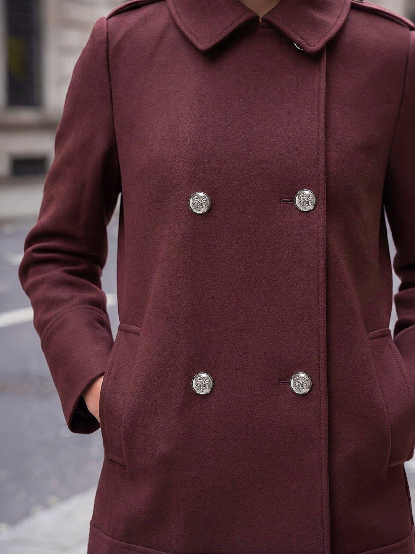 Image 2 of 4 of Roman Petite Collar Double Breasted Coat