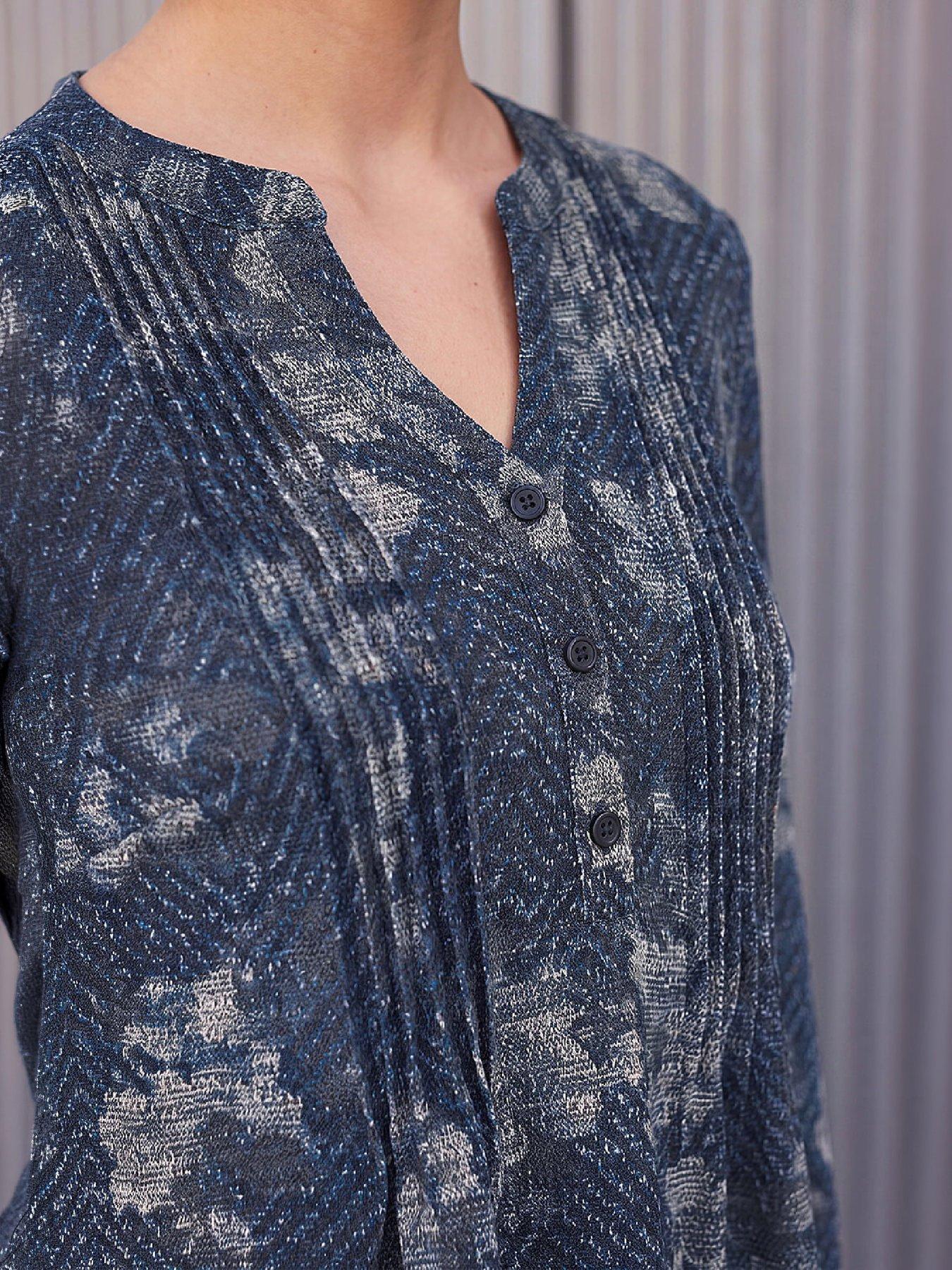 Image 2 of 4 of Roman Floral Chevron Dress