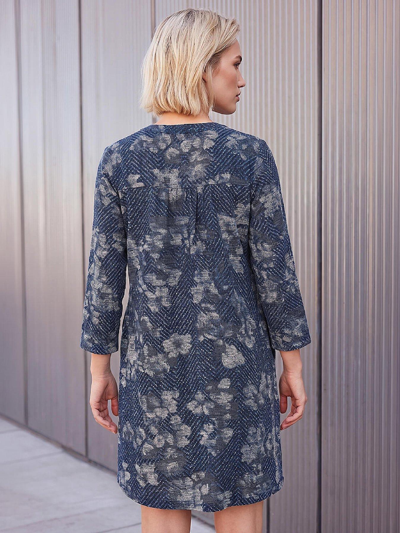 Image 4 of 4 of Roman Floral Chevron Dress