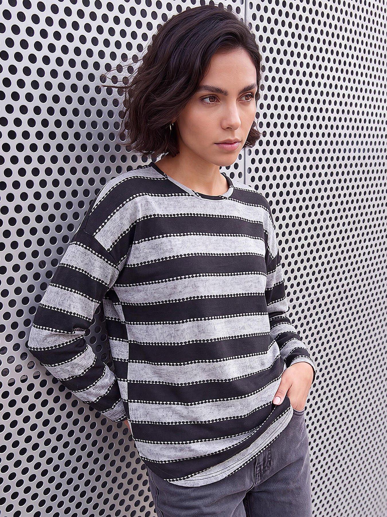 Image 1 of 4 of Roman Stripe Jersey Top