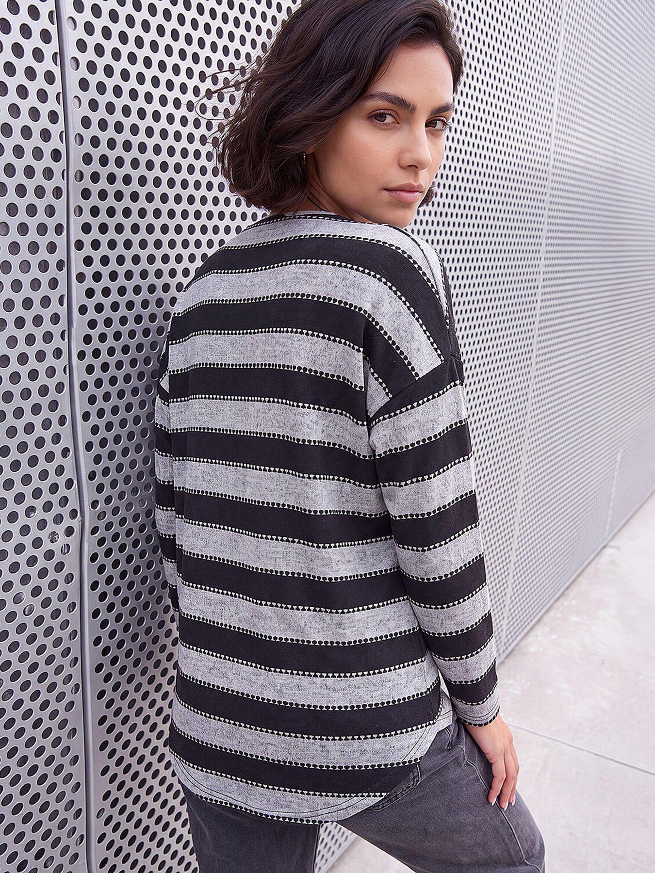 Image 4 of 4 of Roman Stripe Jersey Top