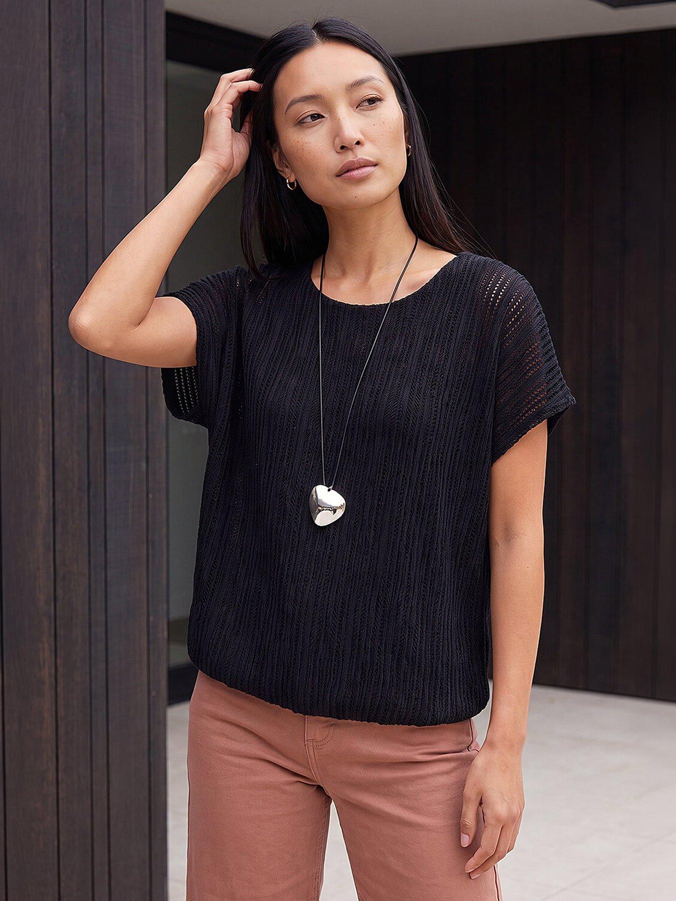 Roman Textured Overlay Top