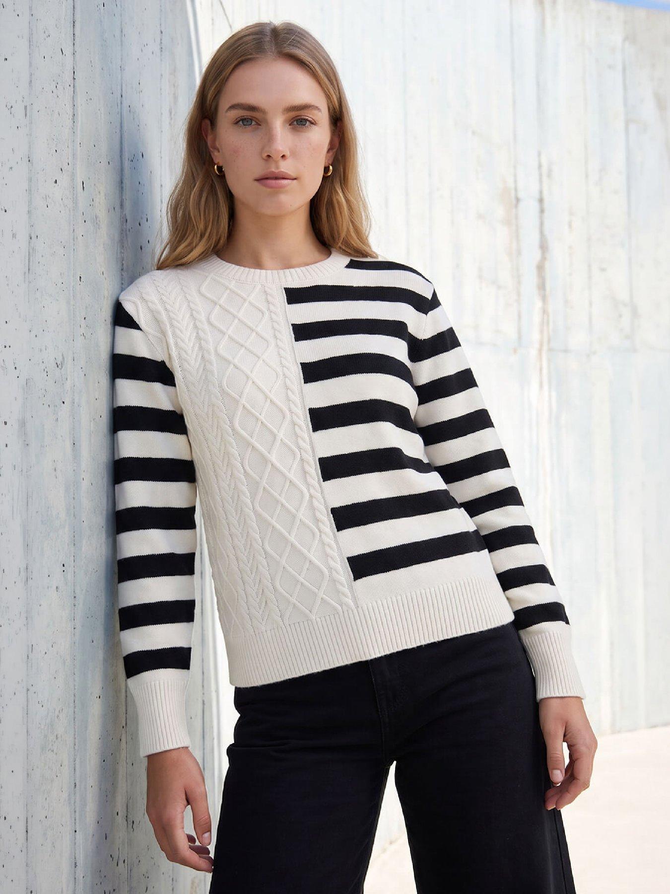 Image 1 of 4 of Roman Cable Stripe Knit Jumper