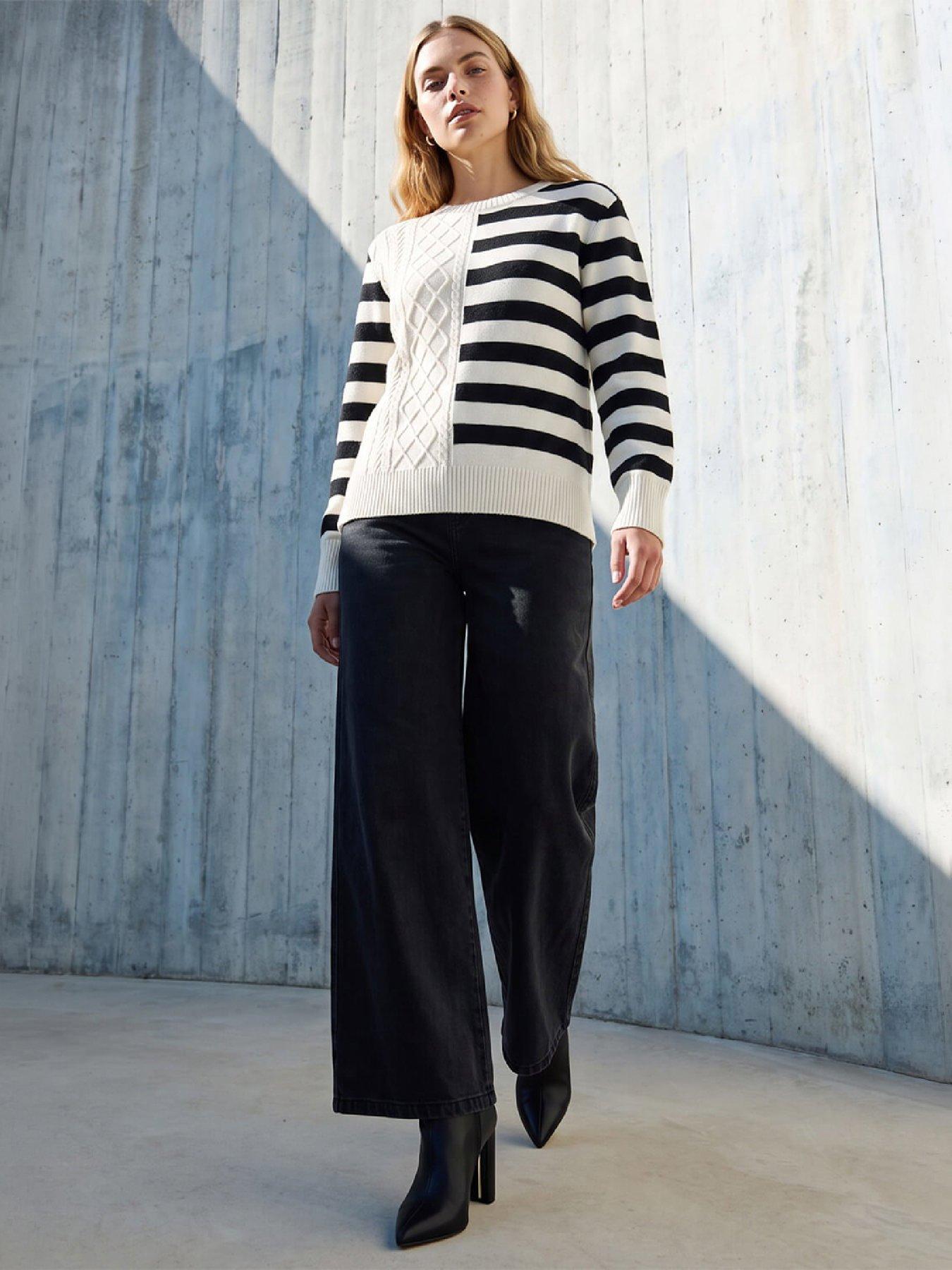Image 3 of 4 of Roman Cable Stripe Knit Jumper