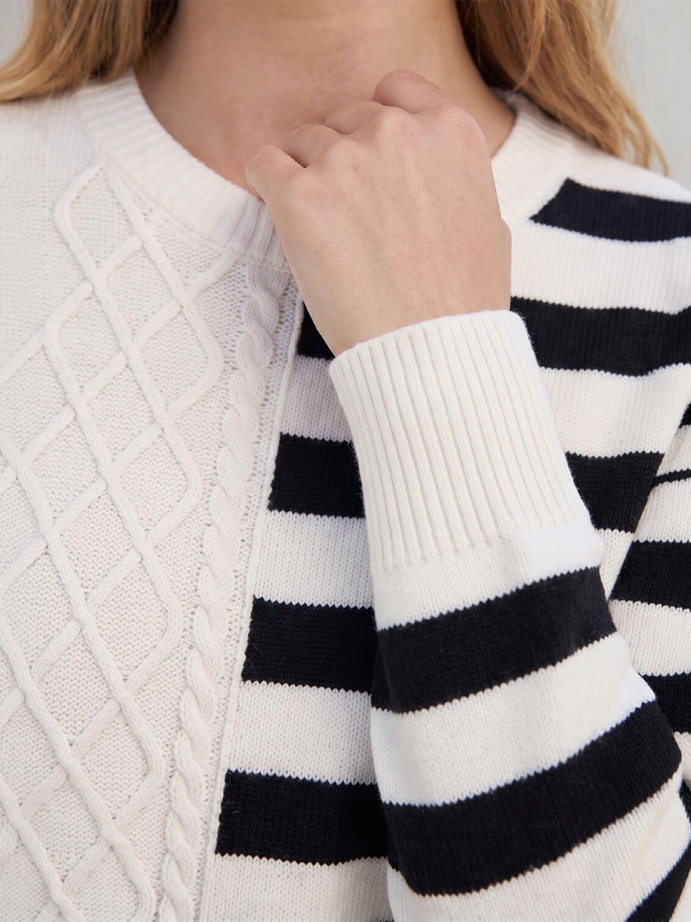 Image 4 of 4 of Roman Cable Stripe Knit Jumper