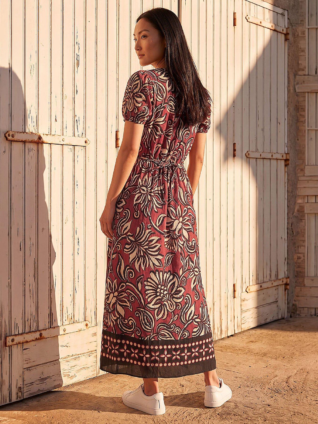 Image 2 of 4 of Roman Border Print Dress