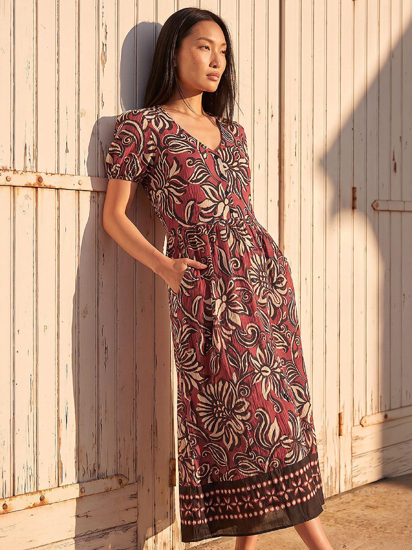 Image 3 of 4 of Roman Border Print Dress