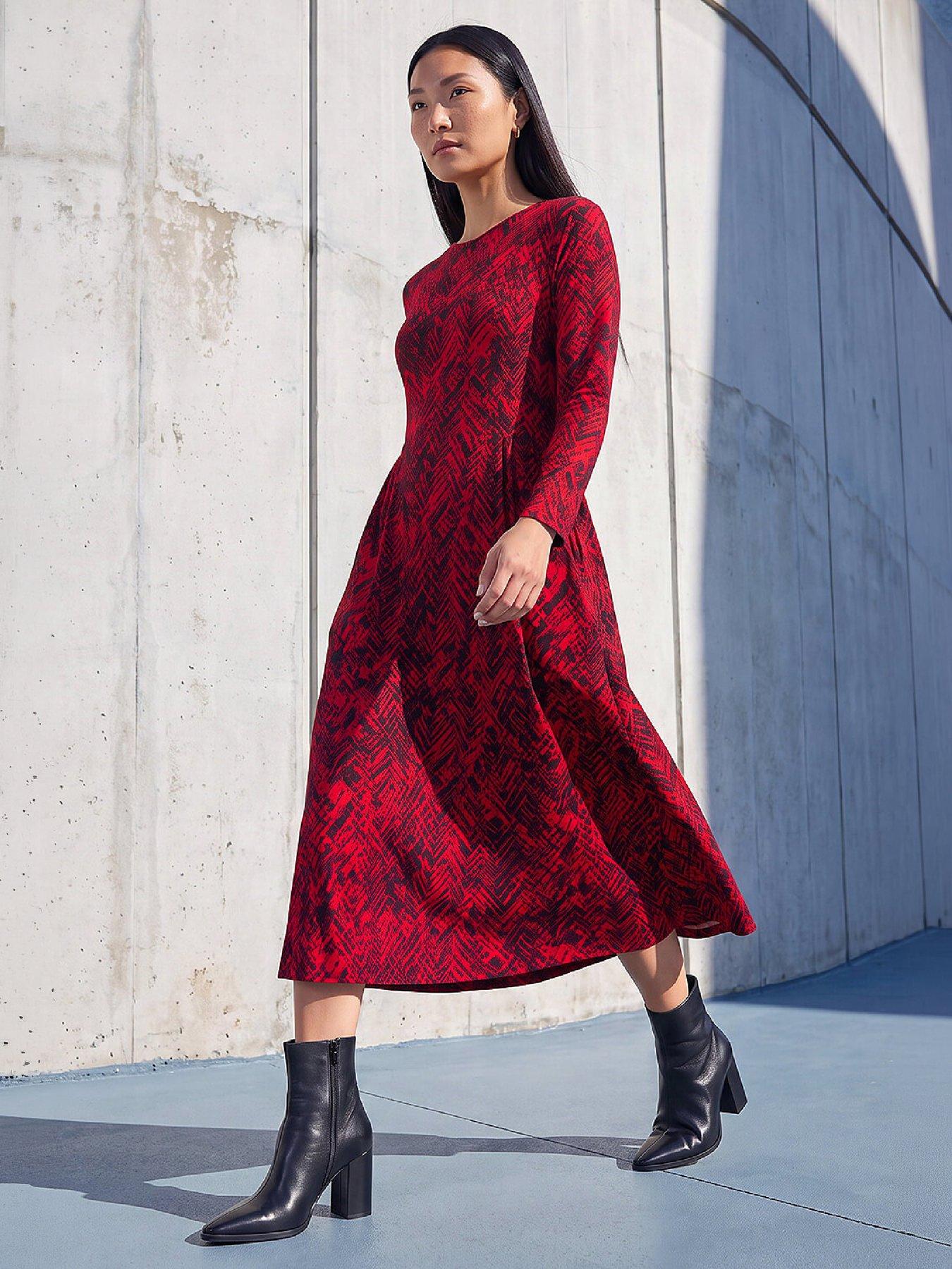 Image 1 of 4 of Roman Side Ruching Dress