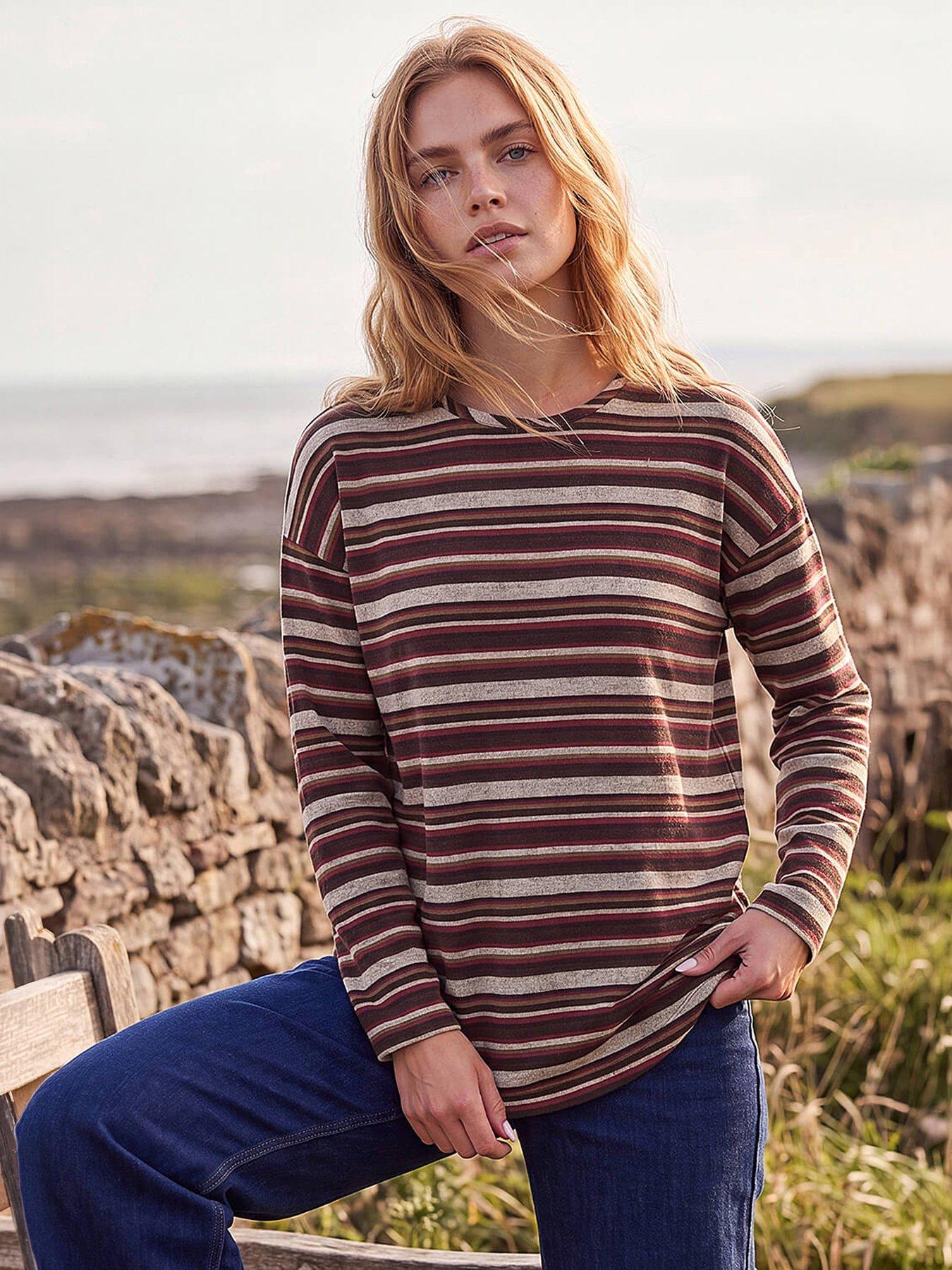 Image 3 of 4 of Roman Stripe Jersey Top