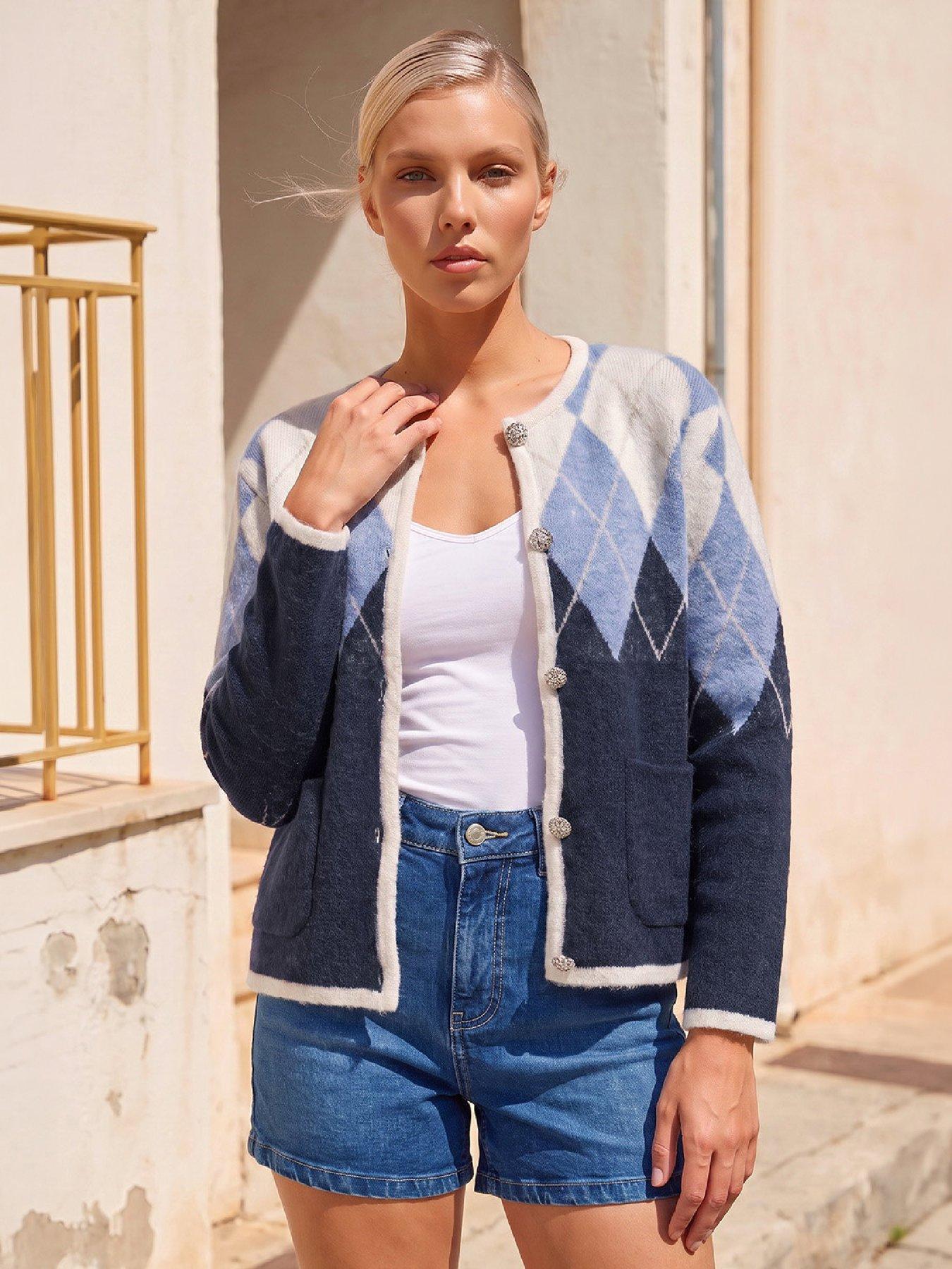 Roman Petite Argyle Cardigan