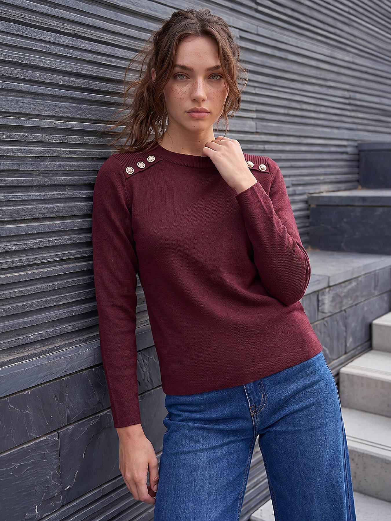 Roman Petite Button Jumper