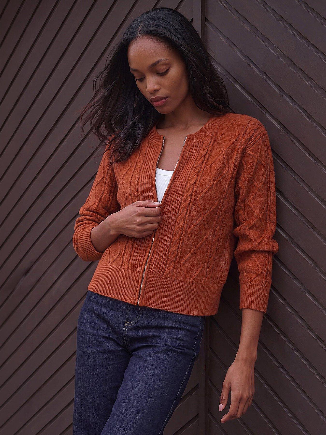 Roman Knitted Cable Bomber