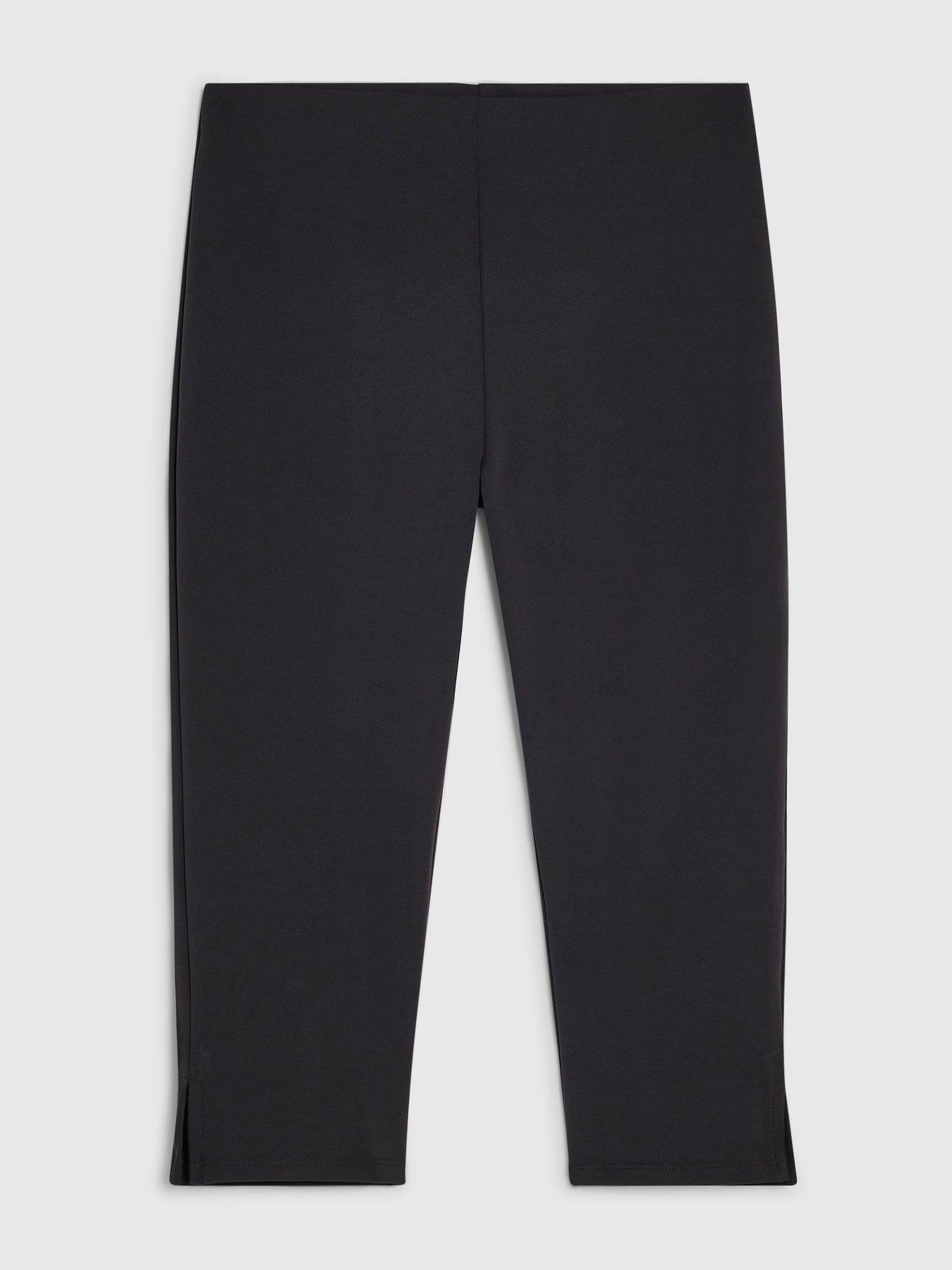 Image 4 of 5 of River Island Womens Pull-On Slim Leg Capri Trousers - Black