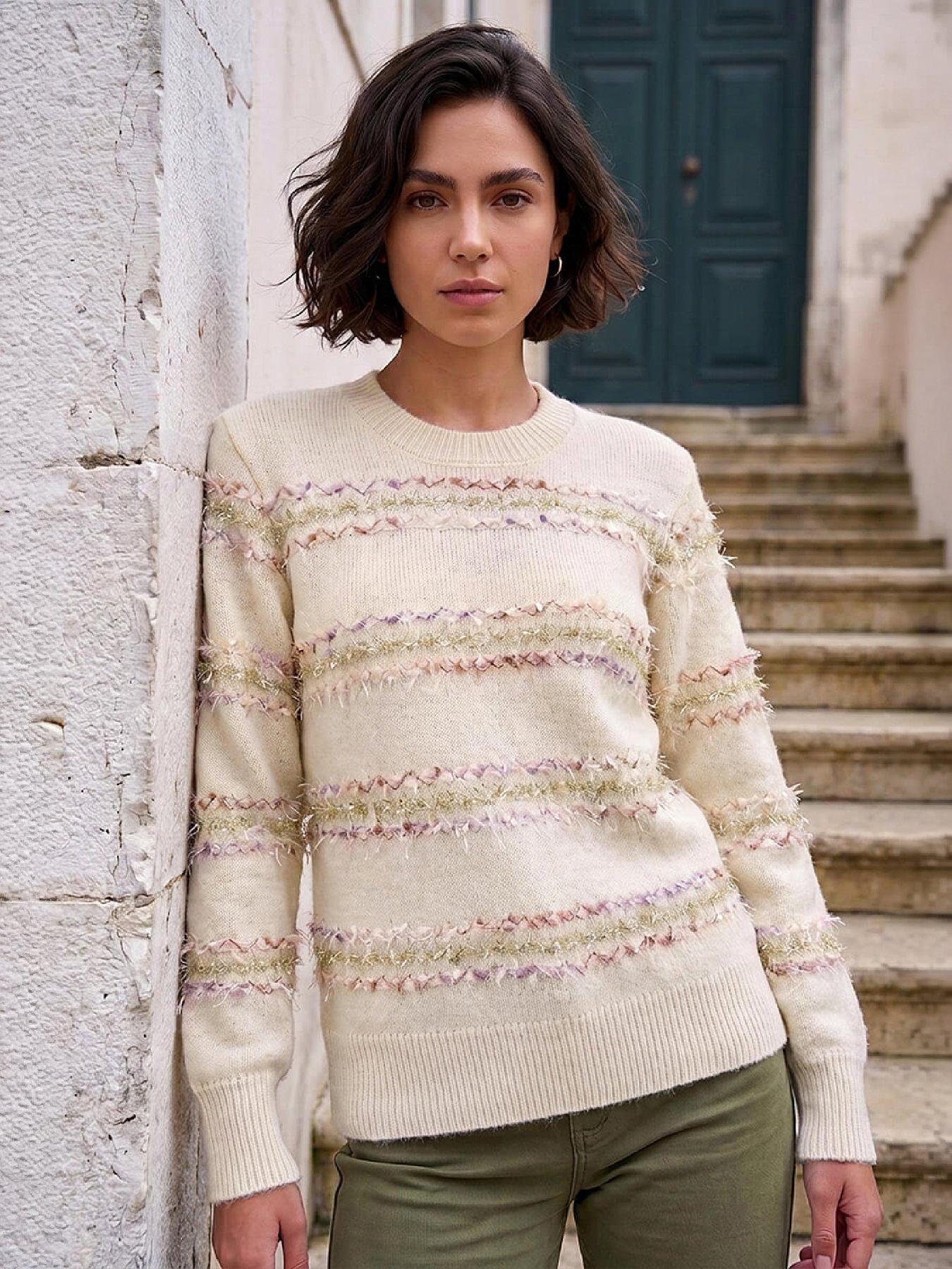 Roman Textured Stripe Knit Jumper