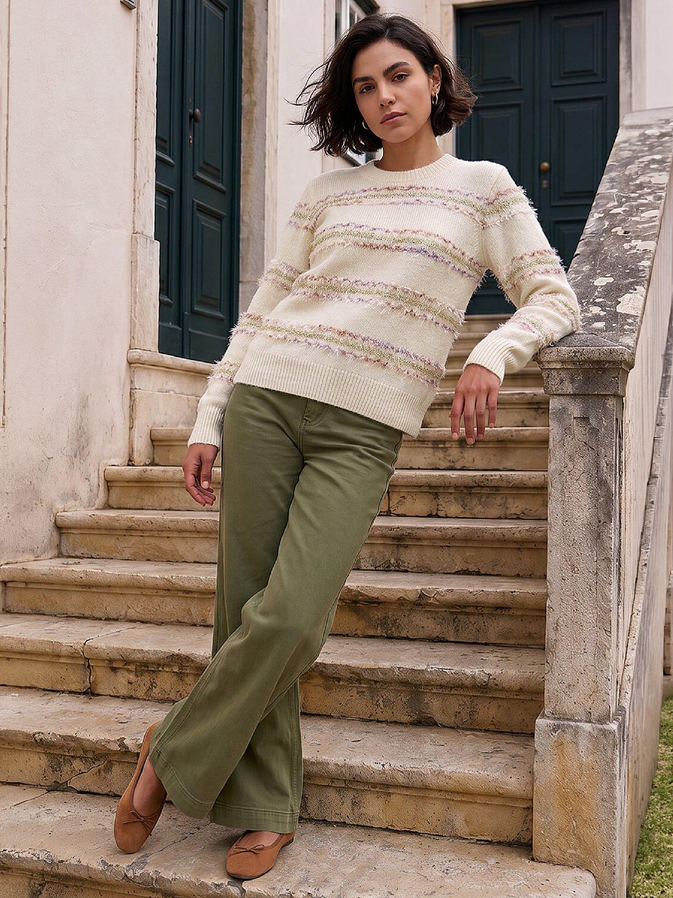 Image 2 of 4 of Roman Textured Stripe Knit Jumper