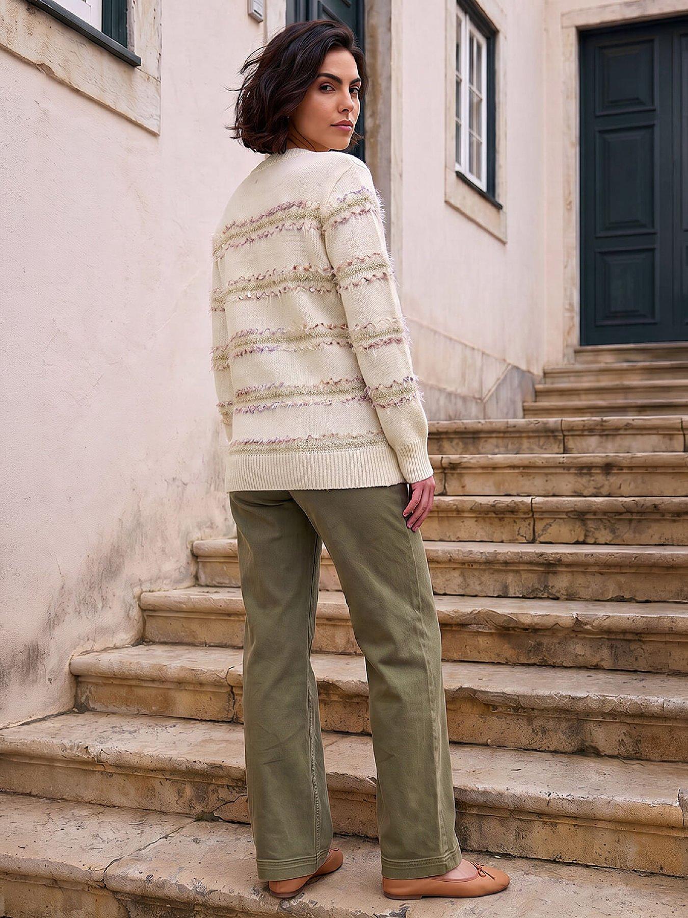 Image 3 of 4 of Roman Textured Stripe Knit Jumper