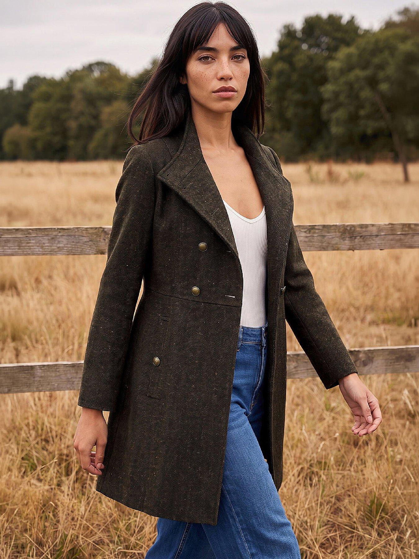 Roman Petite Funnel Neck Coat