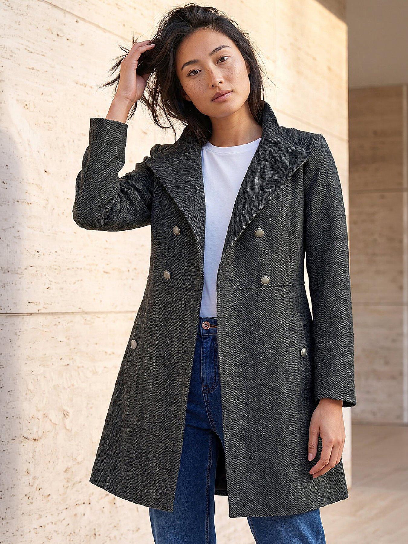 Roman Petite Funnel Neck Coat