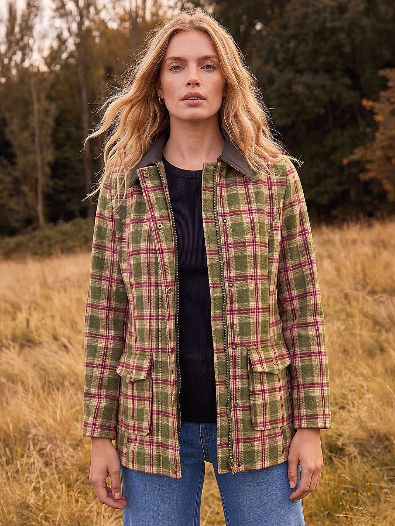 Image 1 of 4 of Roman Petite Check Coat