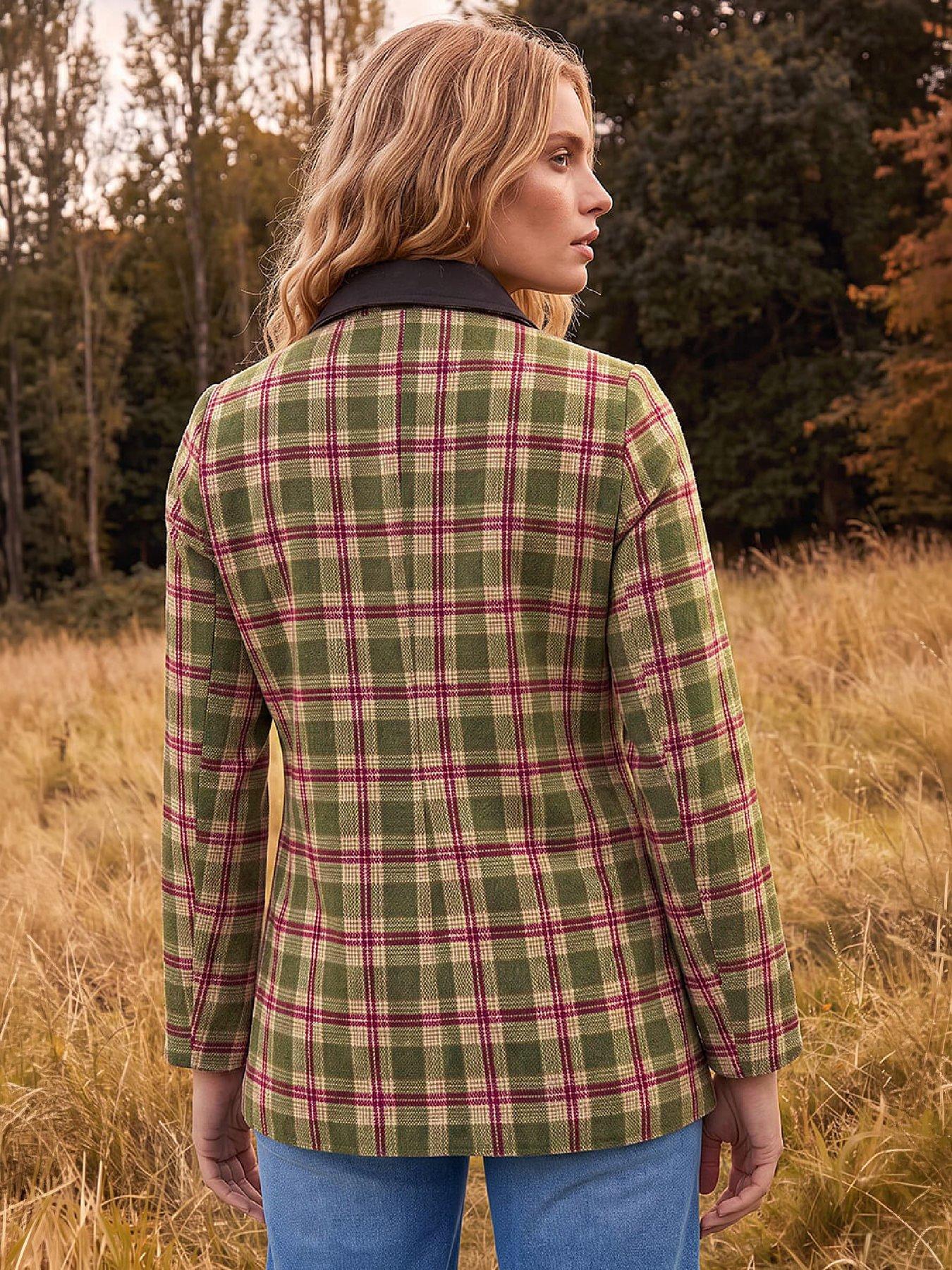 Image 2 of 4 of Roman Petite Check Coat