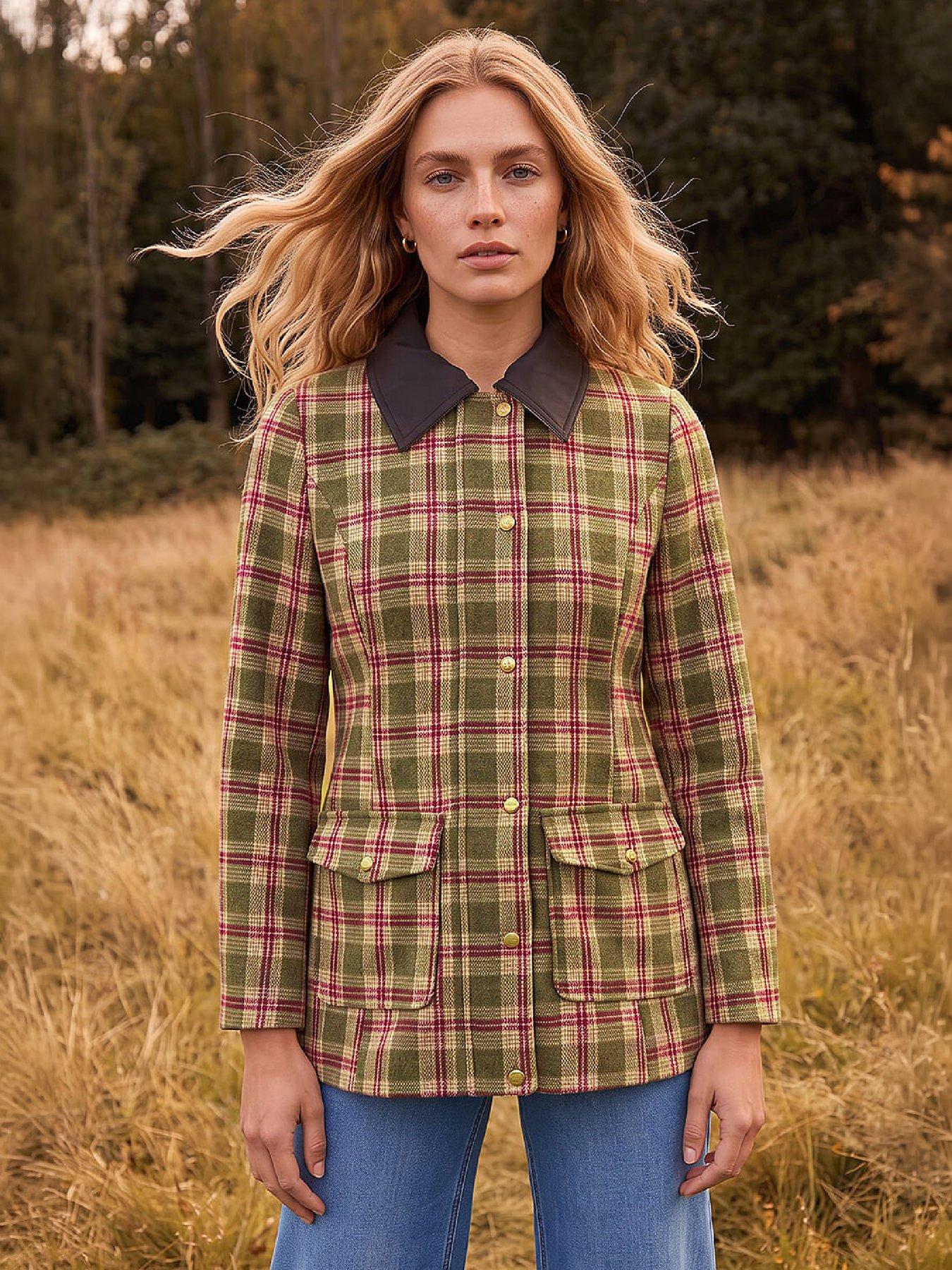 Image 4 of 4 of Roman Petite Check Coat