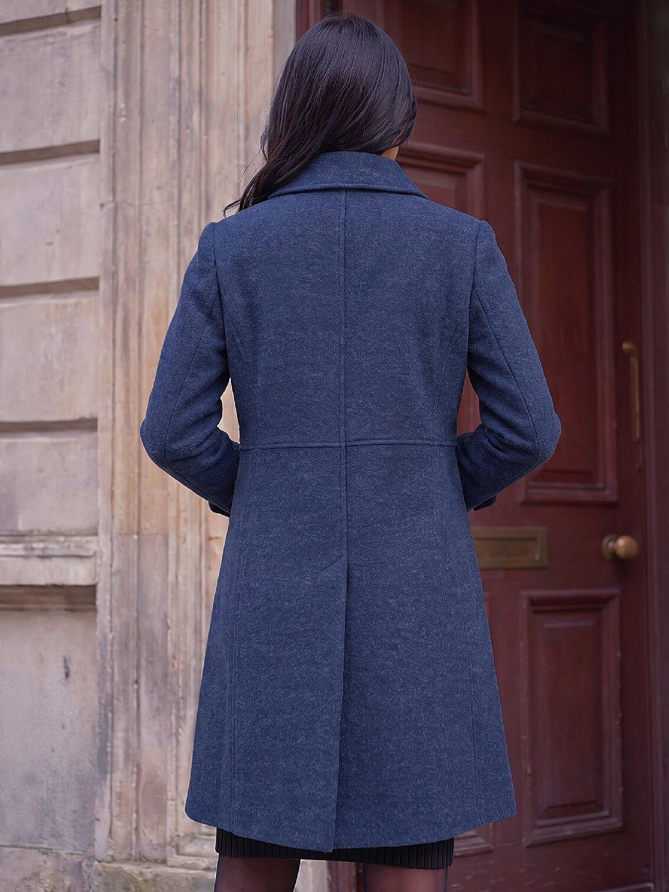 Image 3 of 4 of Roman Petite Double Breasted Military Coat