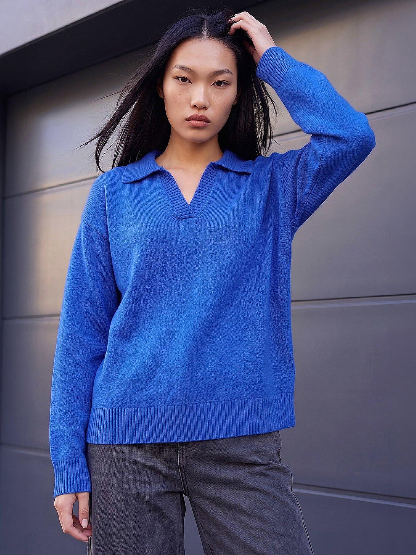 Roman Dusk Collared Knit Jumper
