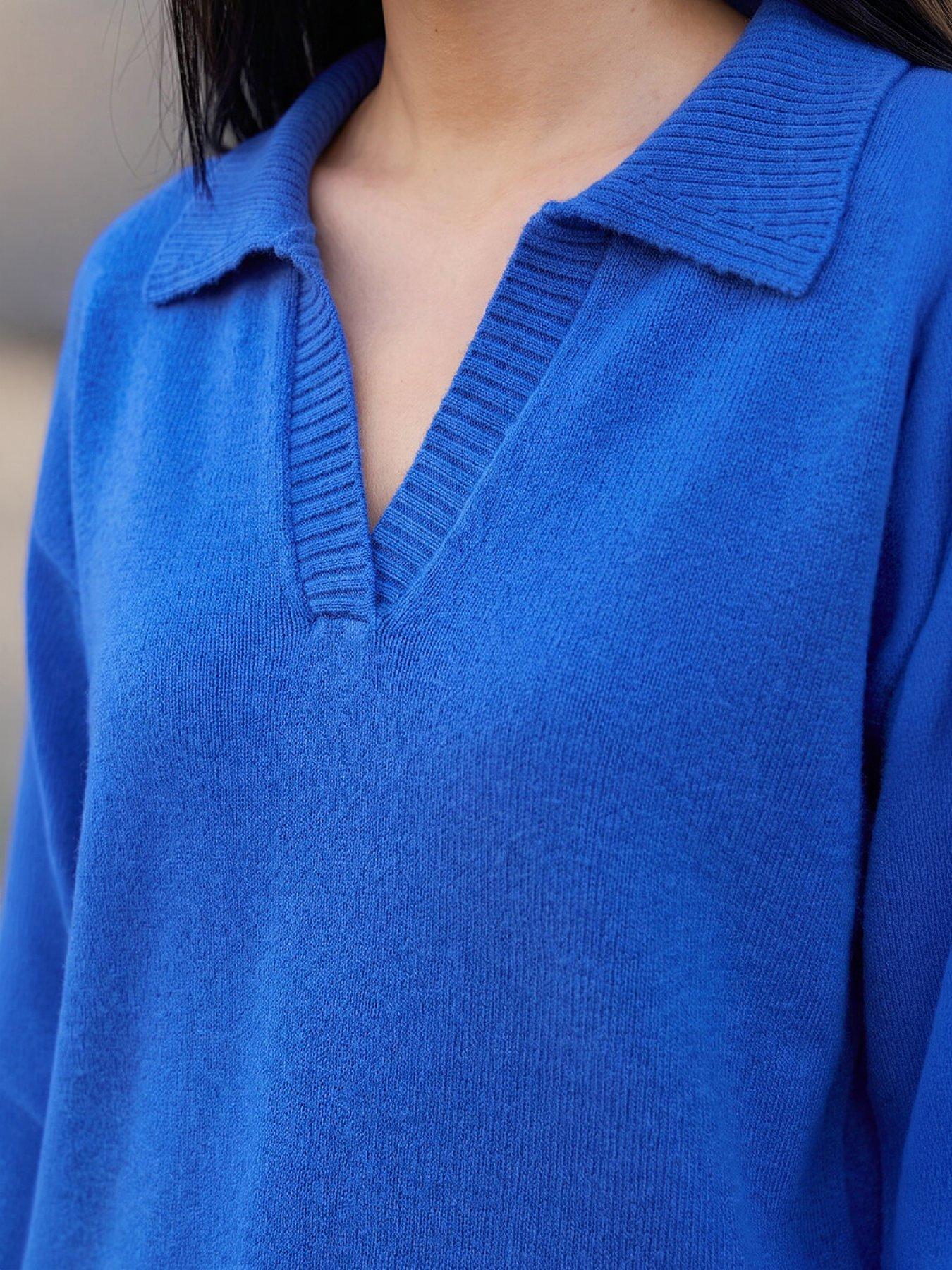 Image 2 of 4 of Roman Dusk Collared Knit Jumper