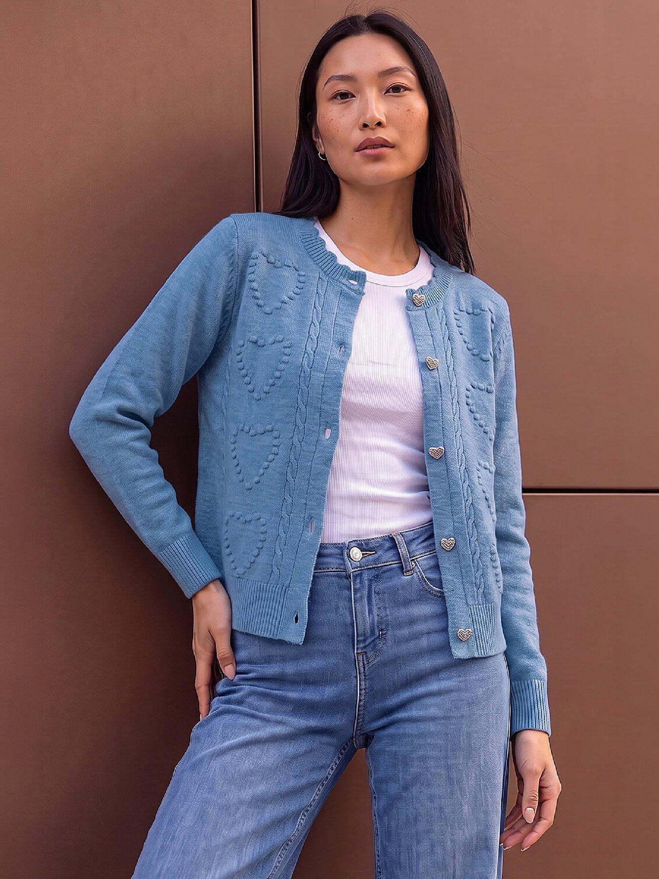 Roman Heart Stitch Knit Cardigan