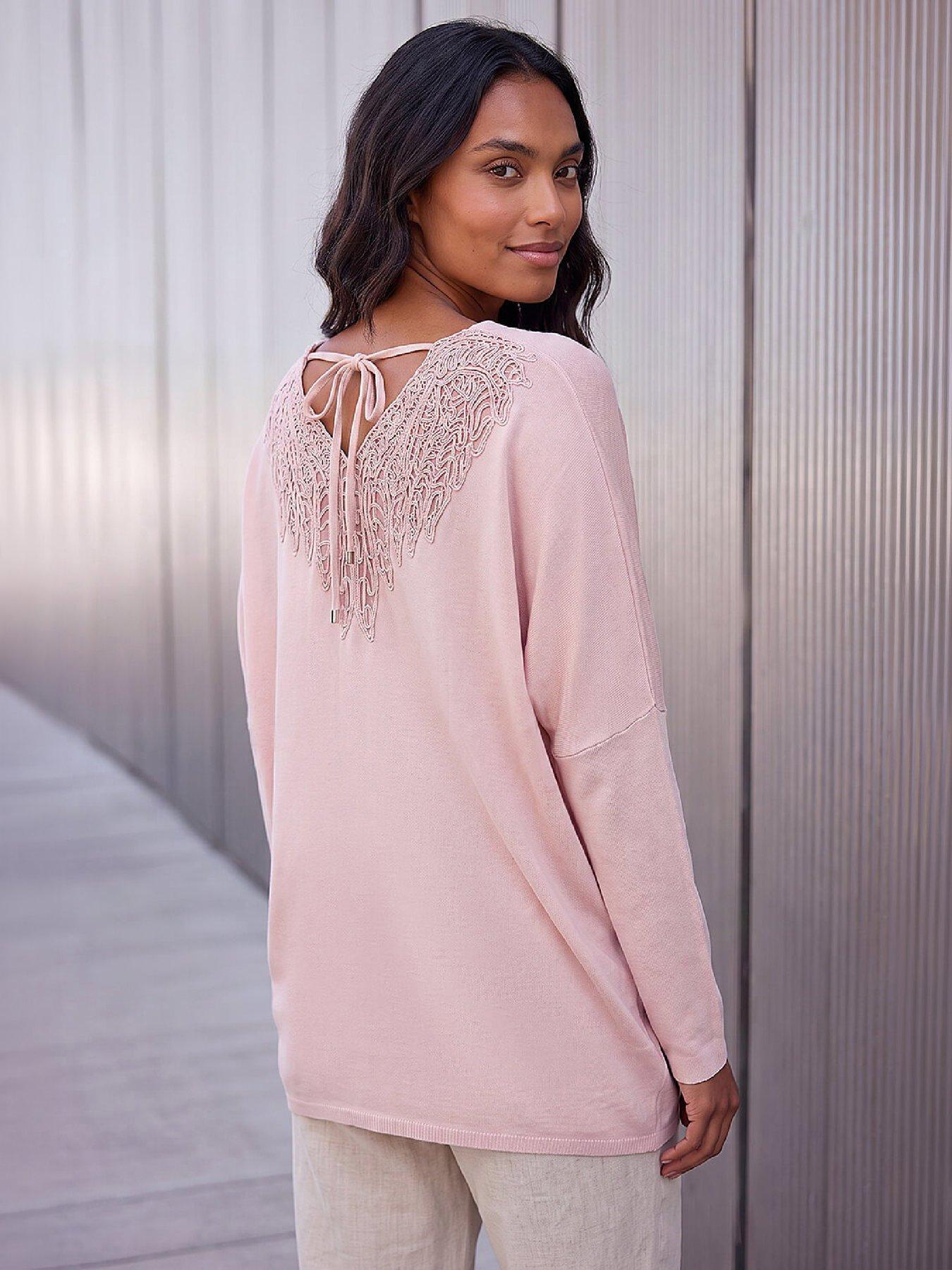 Image 4 of 4 of Roman Lace Back V-Neck Poncho