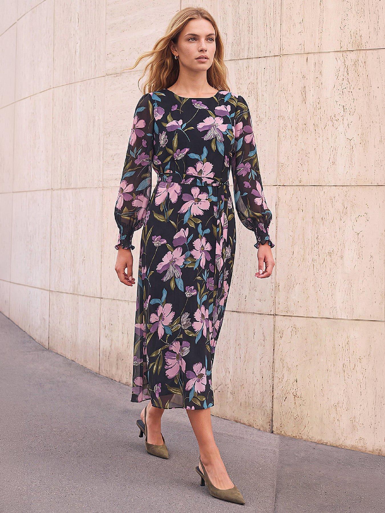 Roman Floral Midi Dress