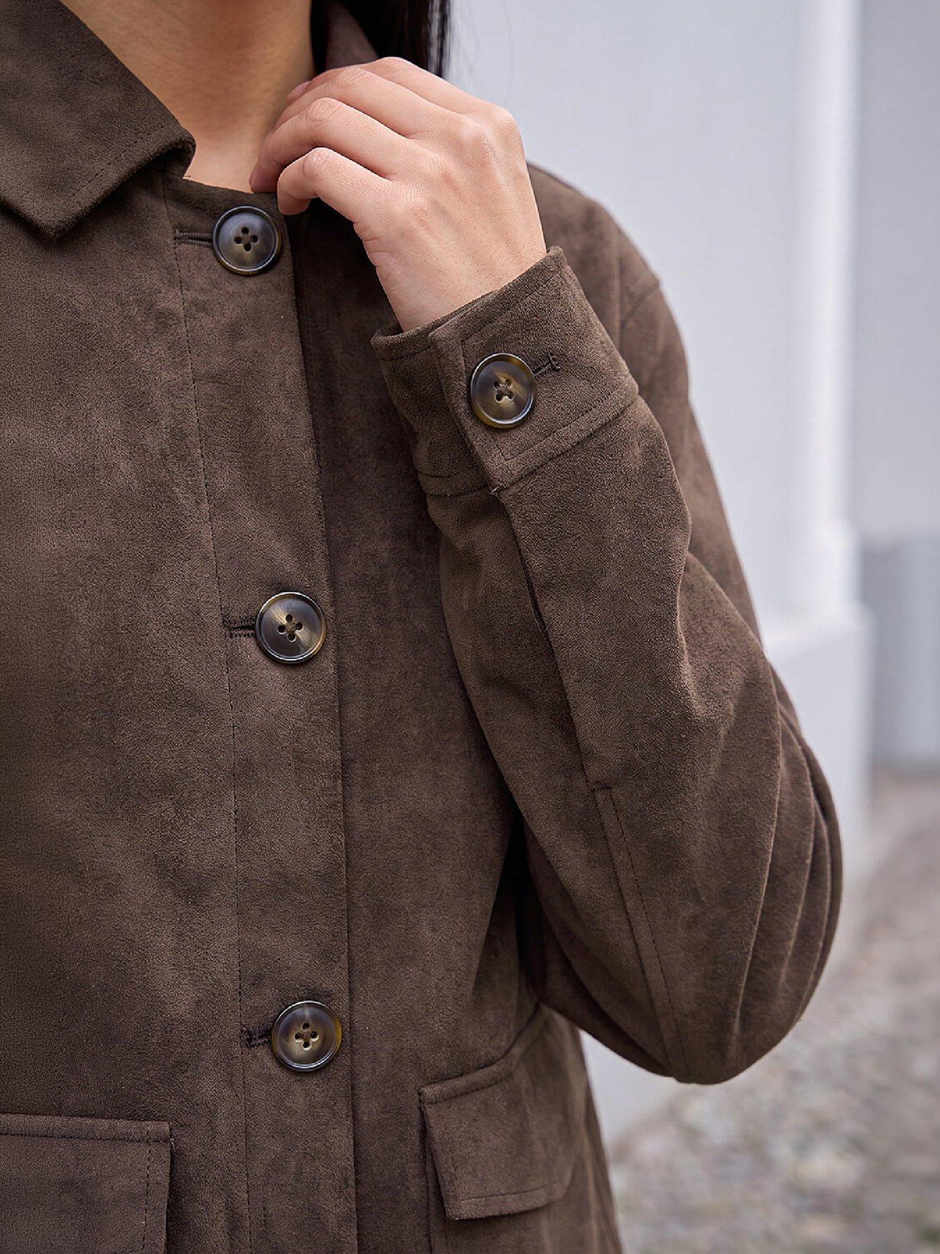 Image 2 of 4 of Roman Suedette Button Jacket