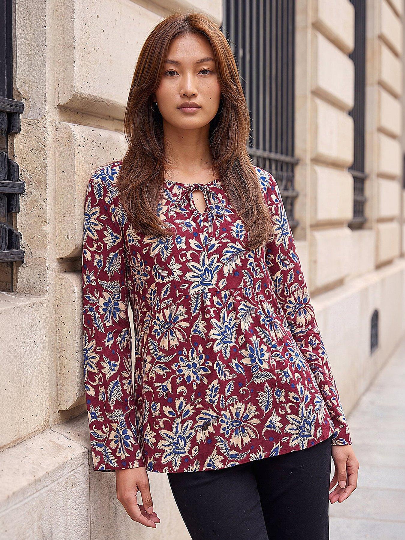 Image 1 of 4 of Roman Floral Soft Touch Top
