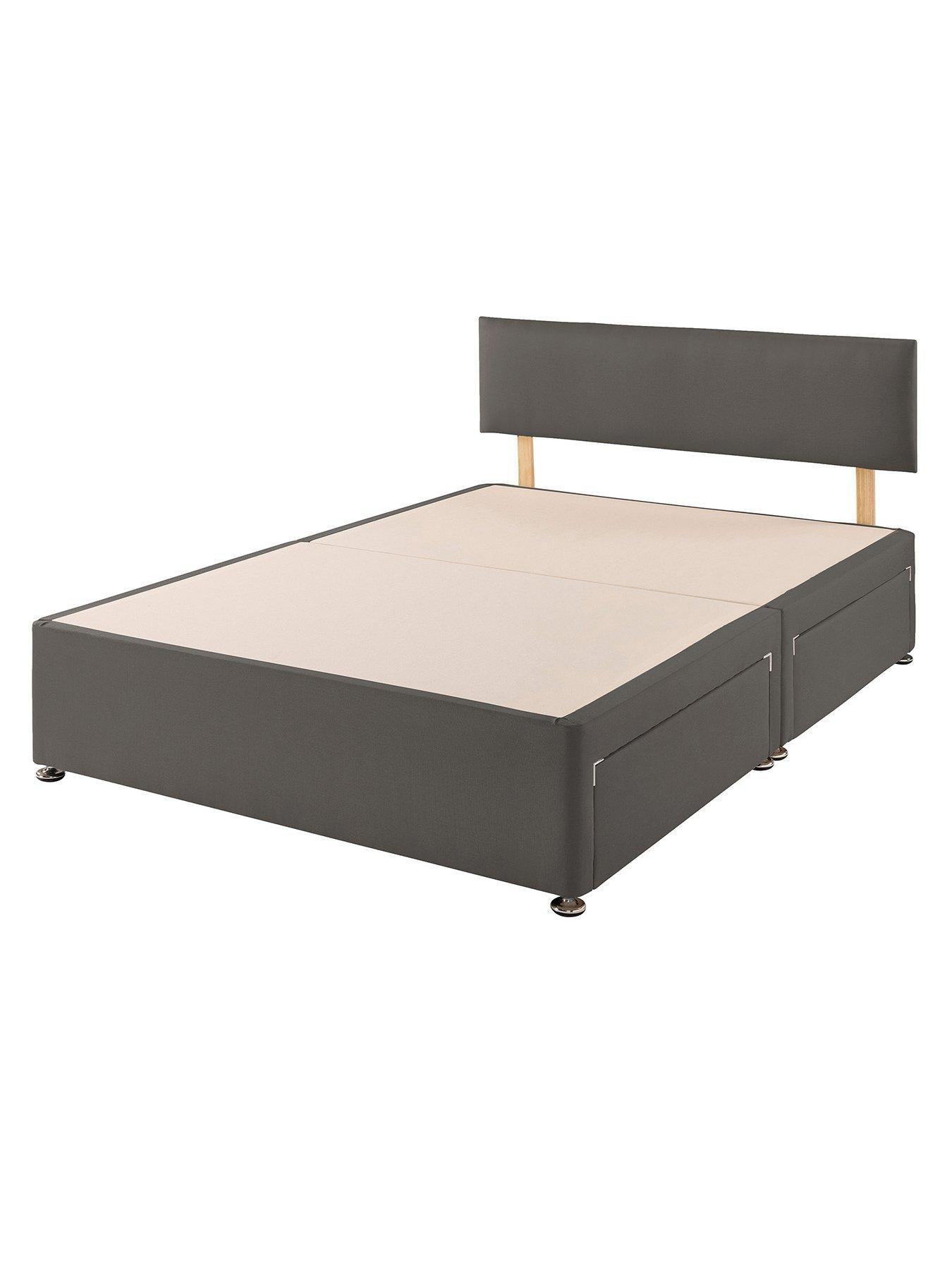 Image 3 of 4 of Aspire Essentials Bed Base &amp; Headboard Set with Storage&nbsp;Options