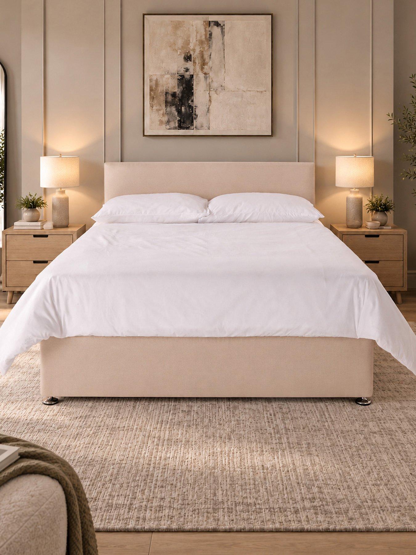 Image 4 of 7 of Aspire Essentials Bed Base &amp; Memory Mattress Set with Storage Options