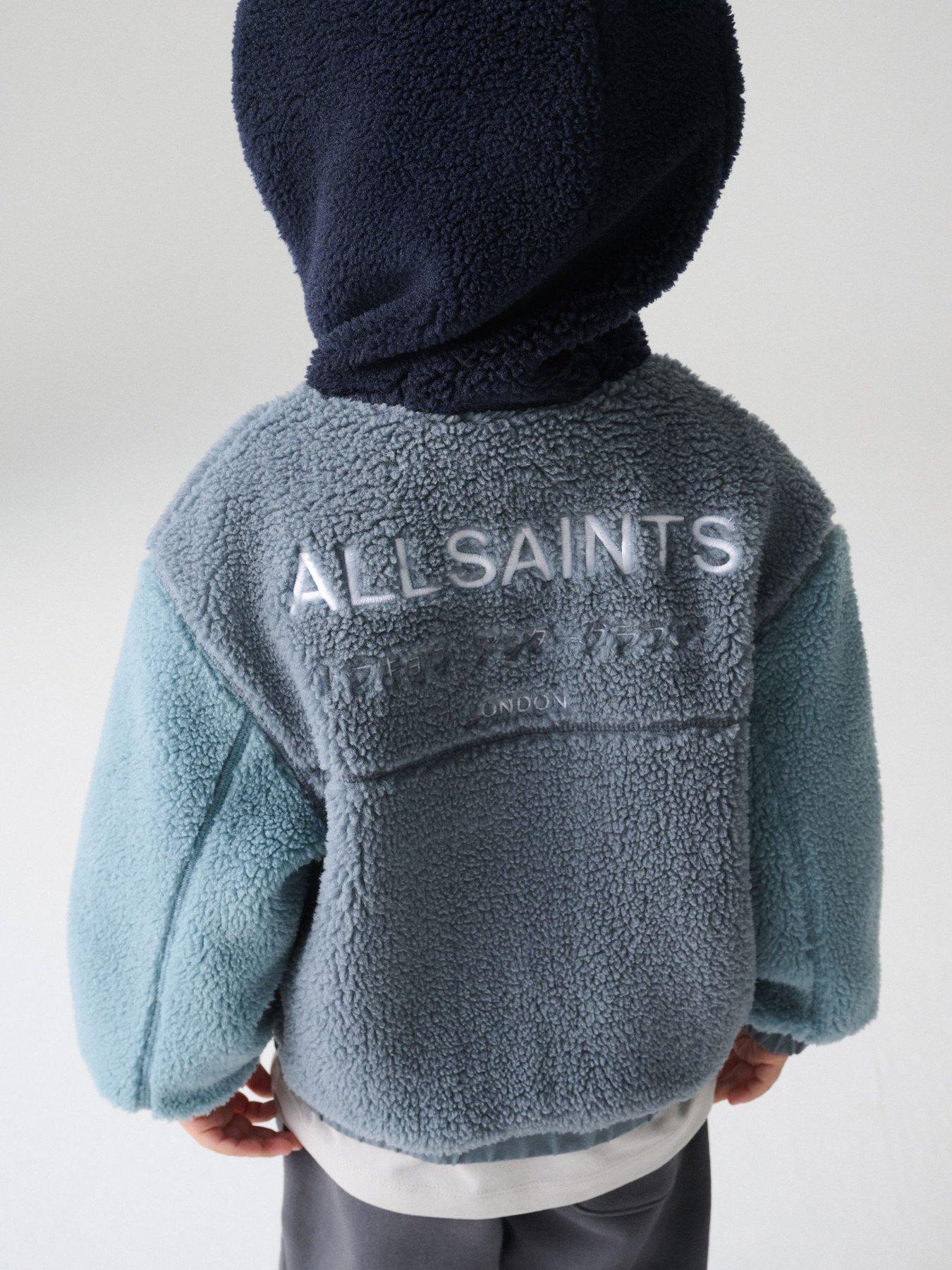Image 2 of 3 of smALLSAINTS Boys Colour Block Borg Fleece Jacket - Blue