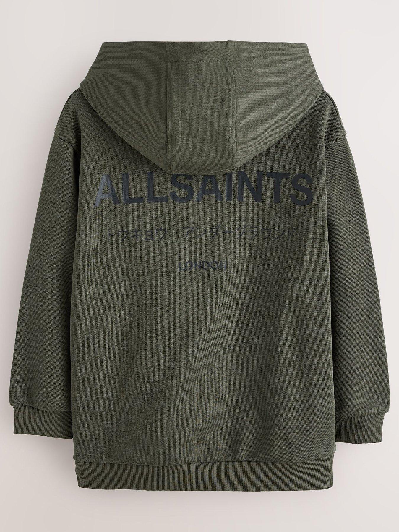 Image 3 of 7 of smALLSAINTS Boys Oversized Underground Pullover Hoodie - Dark Green