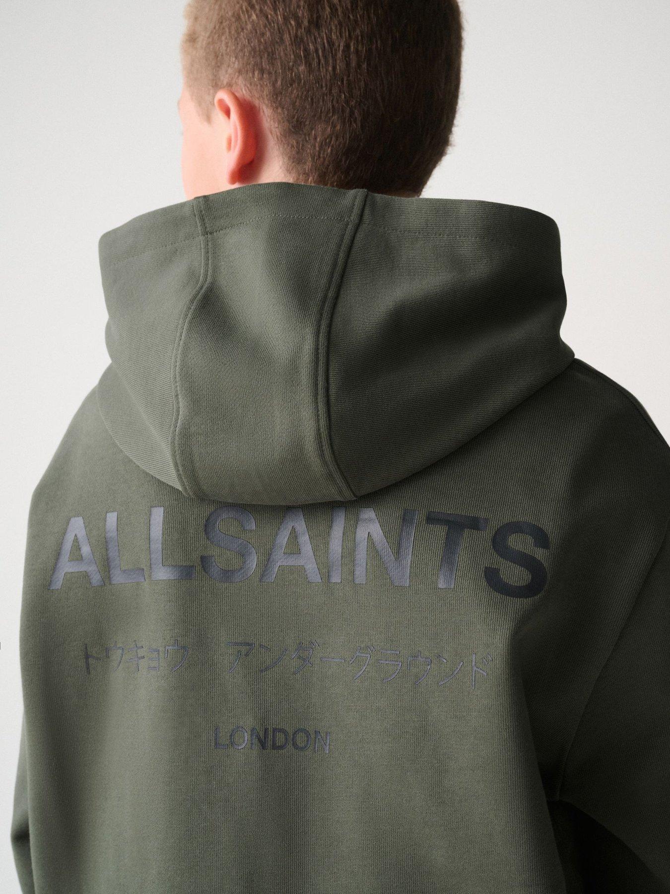 Image 7 of 7 of smALLSAINTS Boys Oversized Underground Pullover Hoodie - Dark Green