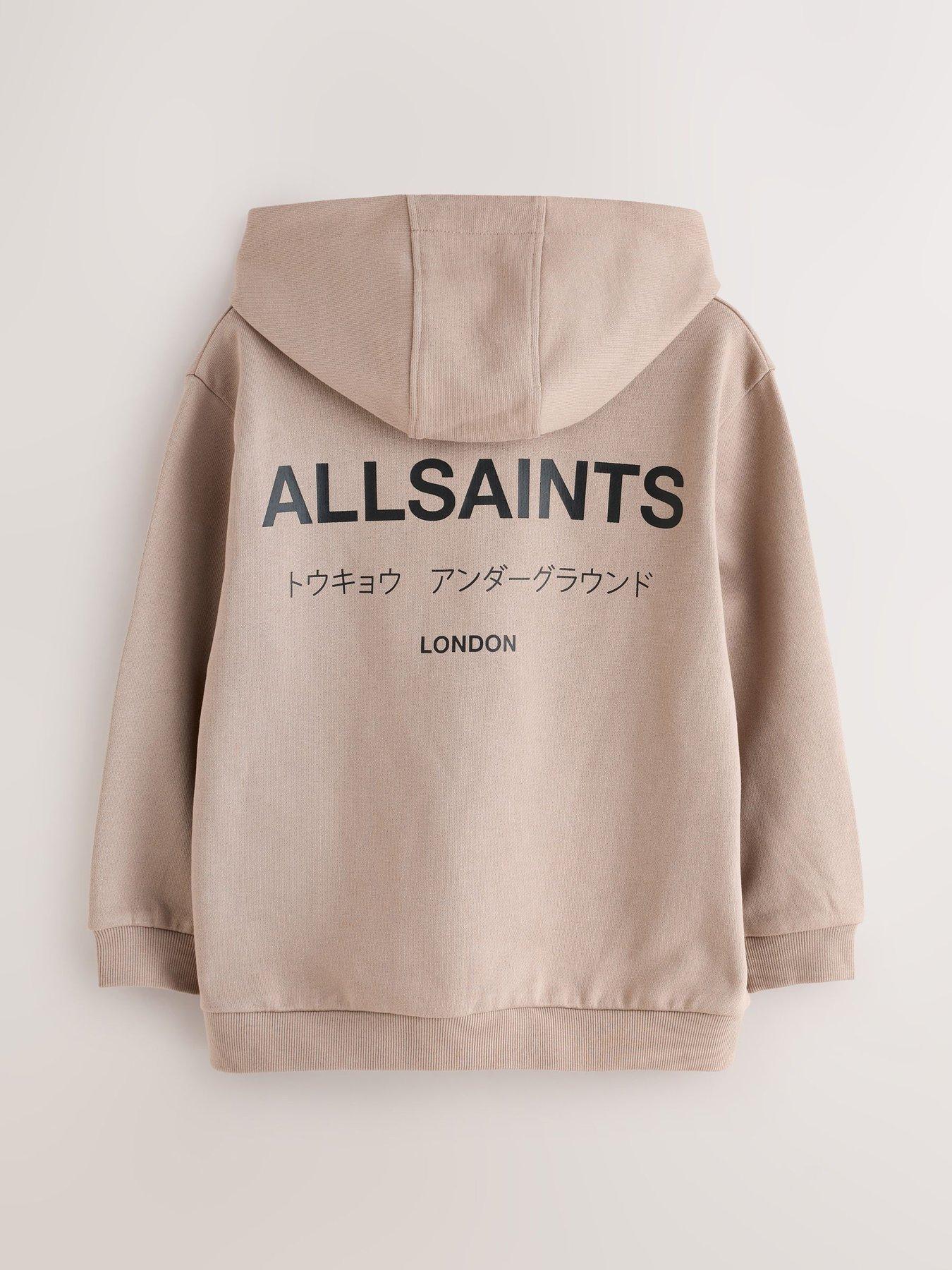 Image 7 of 7 of smALLSAINTS smALLSAINTS Boys Oversized Logo Print Hoodie - Light Brown