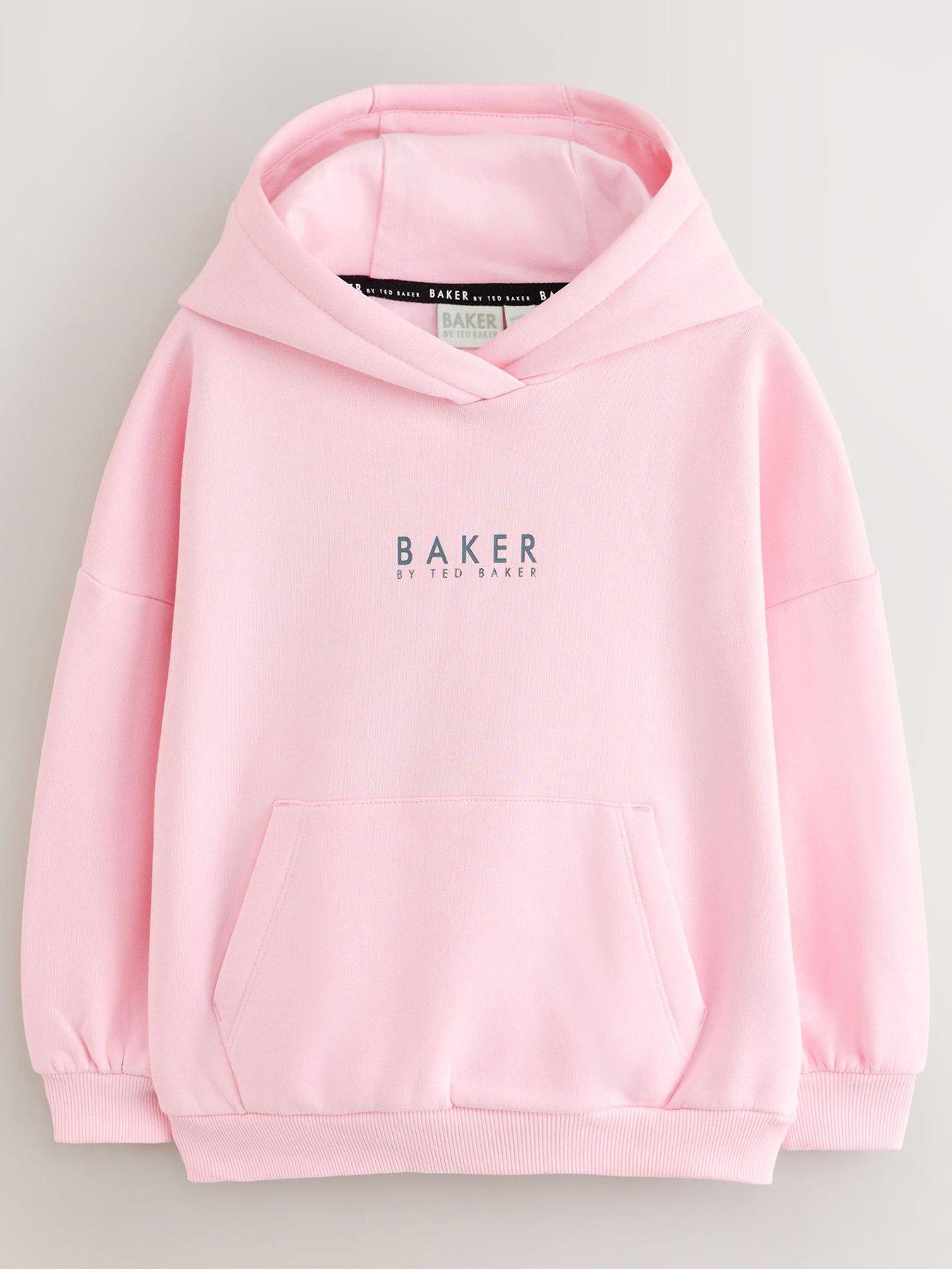Image 2 of 7 of Ted Baker Girls Oversized Graphic Hoodie - Pink