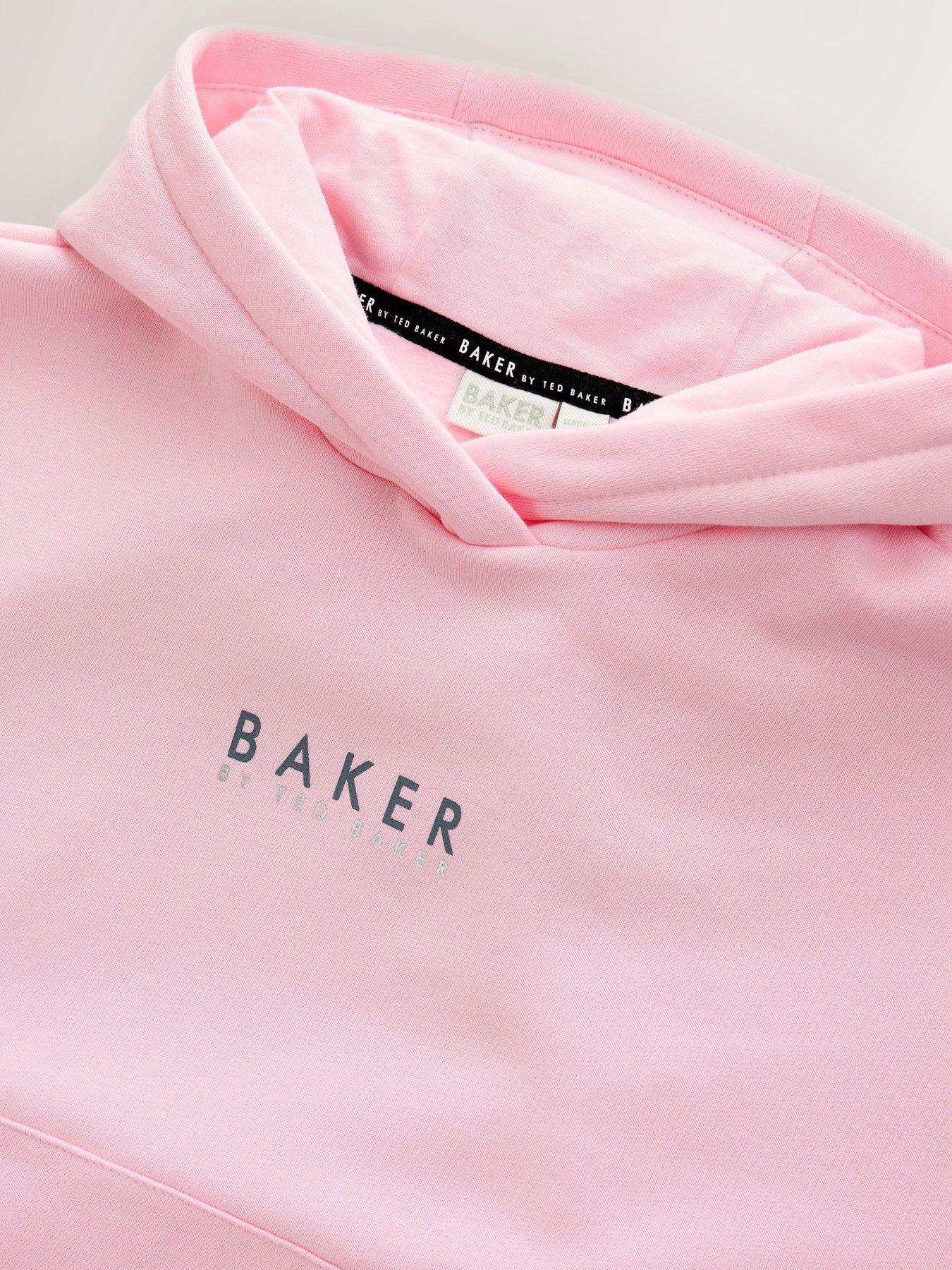 Image 5 of 7 of Ted Baker Girls Oversized Graphic Hoodie - Pink