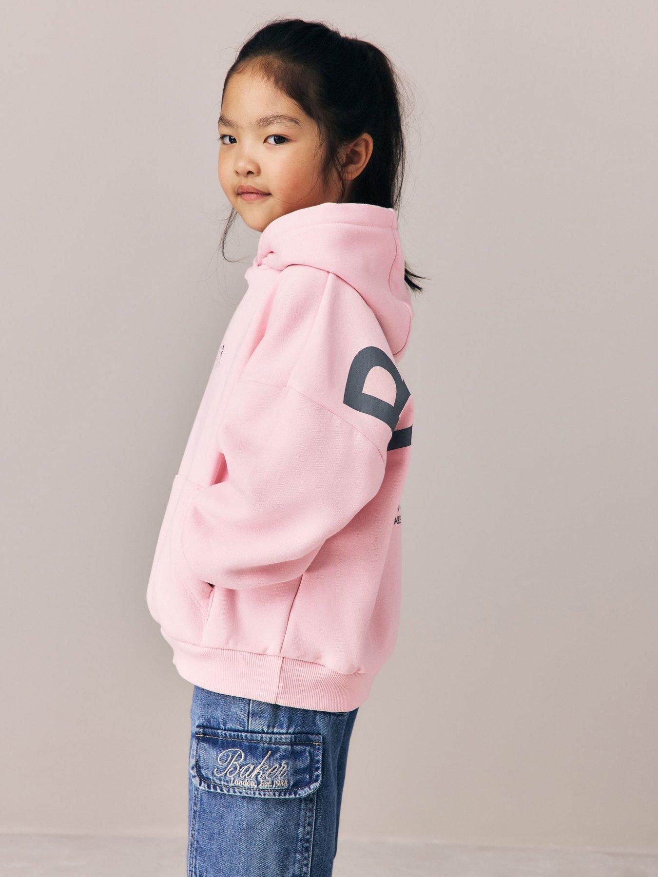 Image 7 of 7 of Ted Baker Girls Oversized Graphic Hoodie - Pink