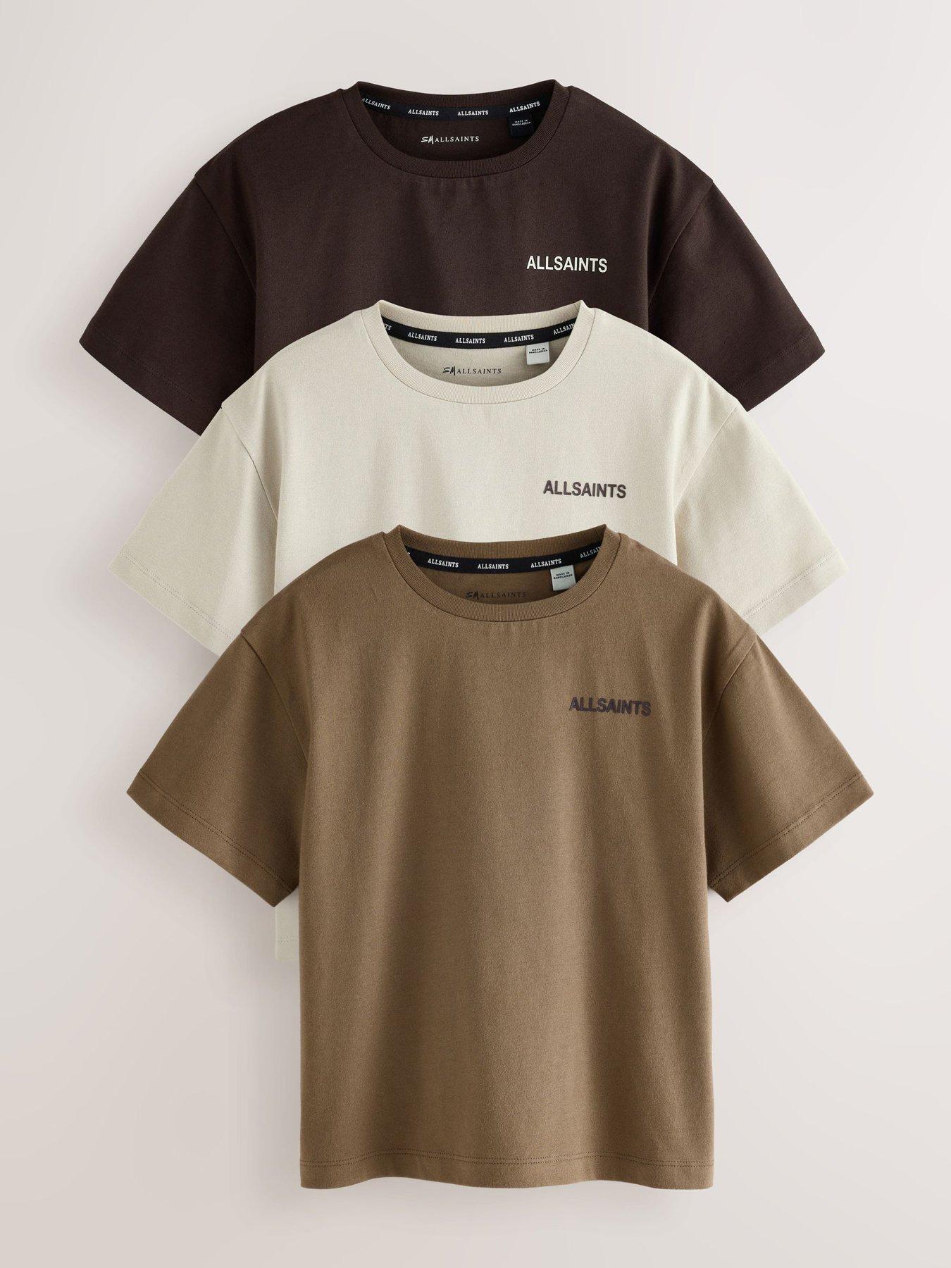Image 1 of 7 of smALLSAINTS smALLSAINTS 3 Pack Logo Crew Neck T-Shirts - Multi