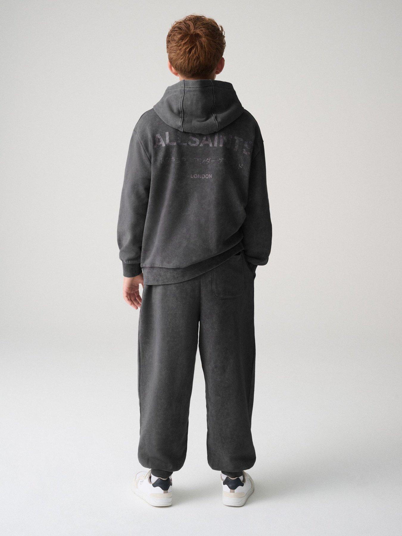 Image 2 of 6 of smALLSAINTS Boys Underground Oversized Pullover Hoodie - Charcoal Grey
